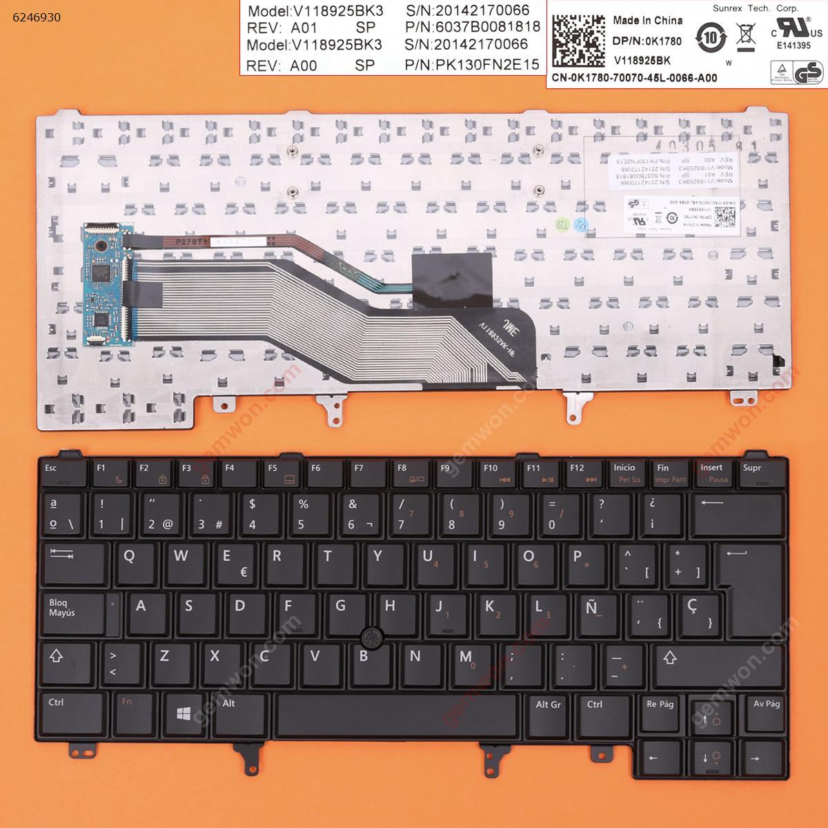 Picture of New Replacement Laptop Keyboard For DELL Latitude E6420 E5420 E6220 E6320 E6430 BLACK (With Point stick,Win8) SP Layout