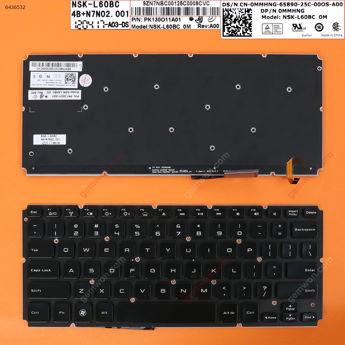 Picture of New Replacement Laptop Keyboard For DELL XPS 14R 14 L421x 15 L521x  BLACK(Without FRAME,Backlit,For Win8) Reprint US Layout