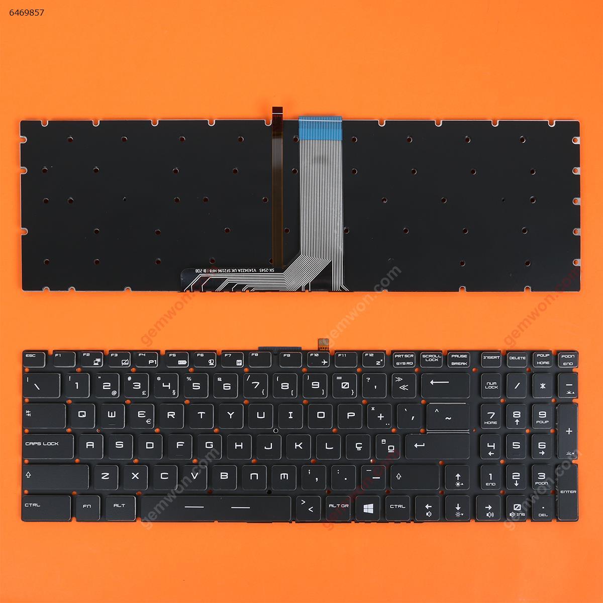 Picture of New Replacement Laptop Keyboard For MSI GT72 GS60 GS70 WS60 GE72 GE62 BLACK (Backlit,Without FRAME,WIN8) PO Layout
