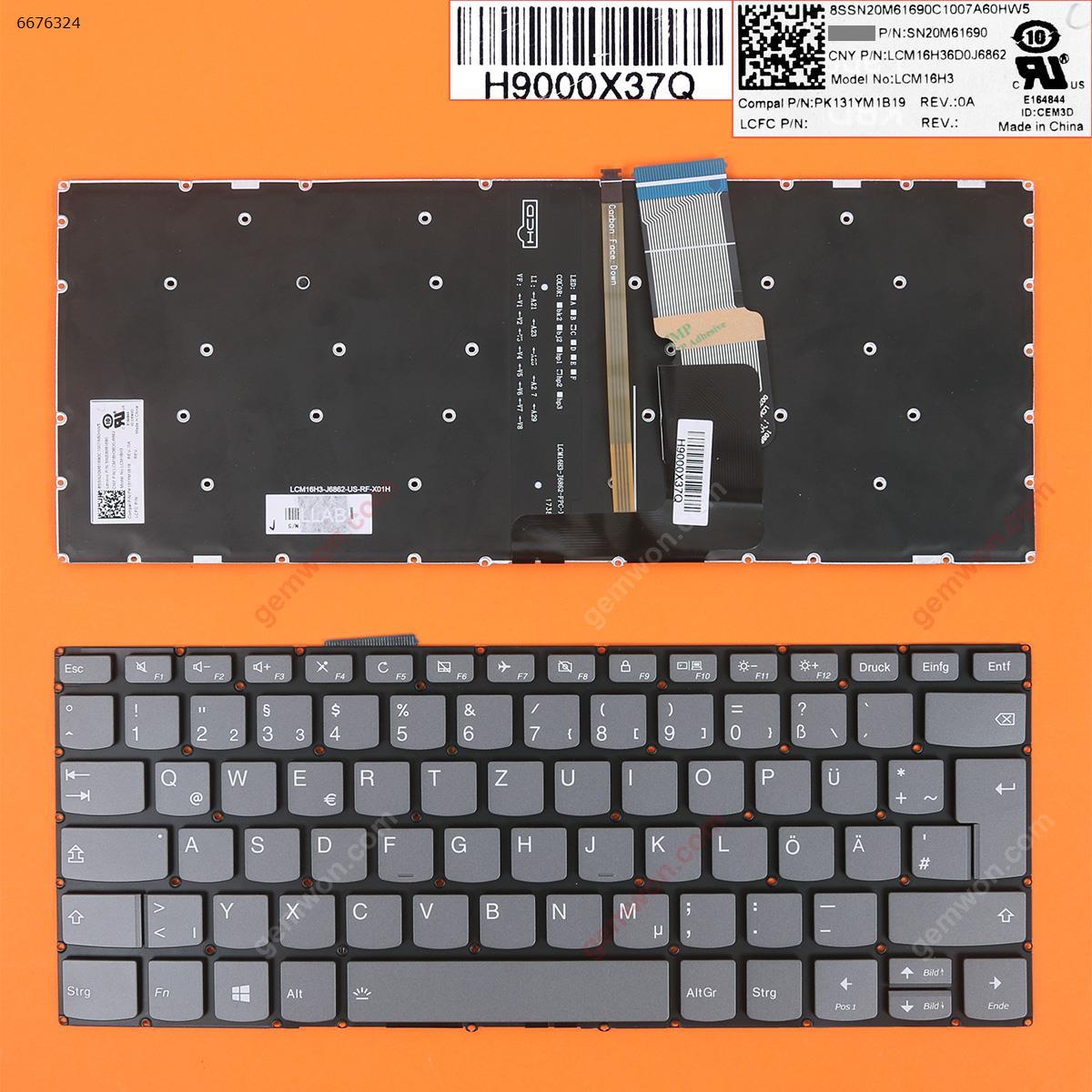 Picture of New Replacement Laptop Keyboard For LENOVO IdeaPad 320-14ISK 320S-14IKB 320S-14IKBR GRAY (Backlit,Without FRAME,WIN8) GR Layout