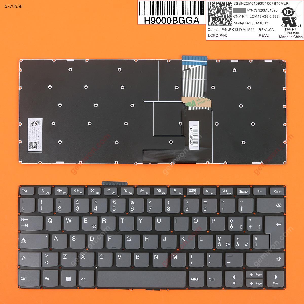 Picture of New Replacement Laptop Keyboard For LENOVO IdeaPad 320-14ISK 320S-14IKB 320S-14IKBR GRAY (Without FRAME,WIN8) IT Layout
