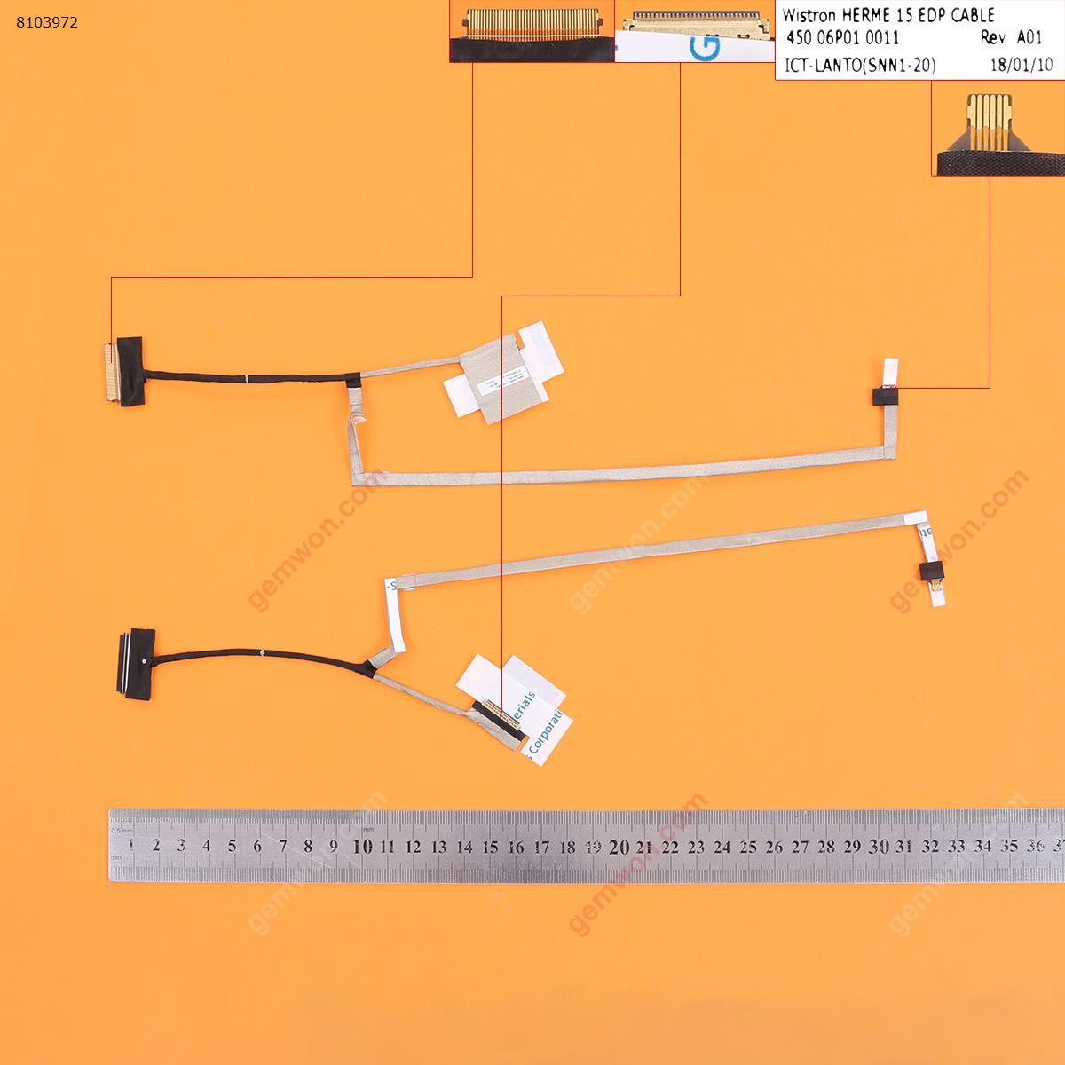 Picture of New LCD Display Screen Cable Replacement  For HP Pavilion 15-BK 15-BK015NR 152nr 450.06p01.0011 ORG