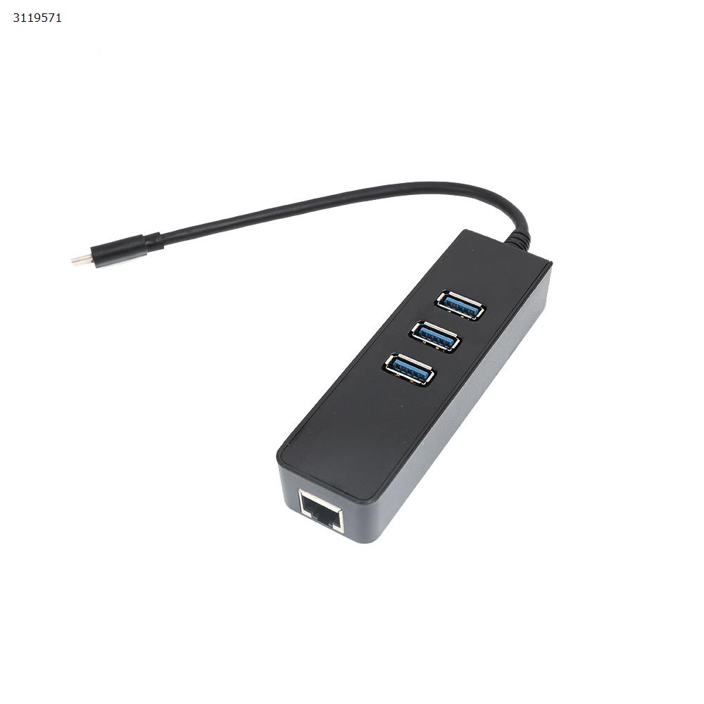 Picture of USB 3.1 Type-C to 3 port 3.0 HUB+ Gigabit network card connector USB-C notebook network card HUB