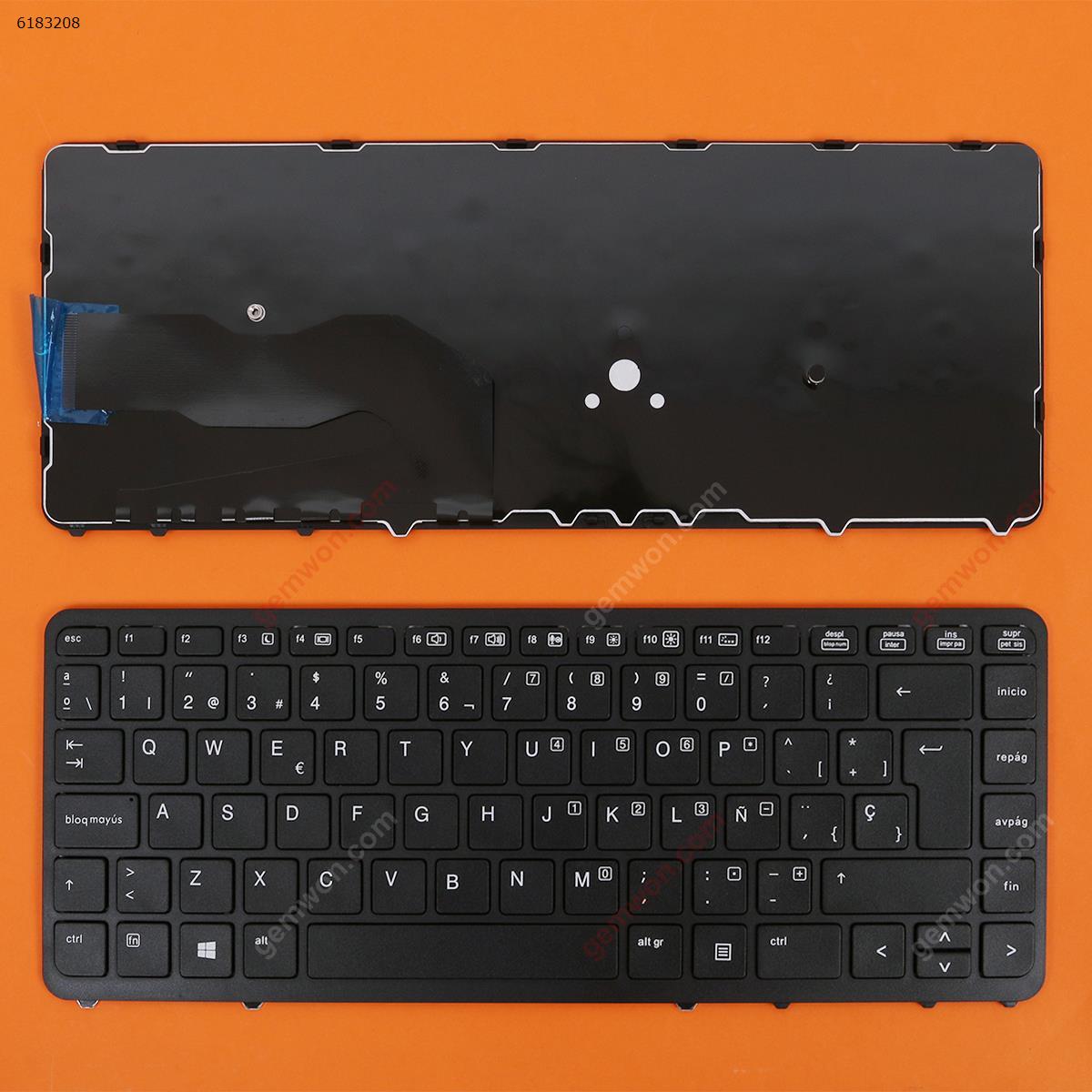 Picture of New Replacement Laptop Keyboard For HP EliteBook 840 G1 850 G1 BLACK FRAME BLACK (Without Point stick,OEM) SP Layout