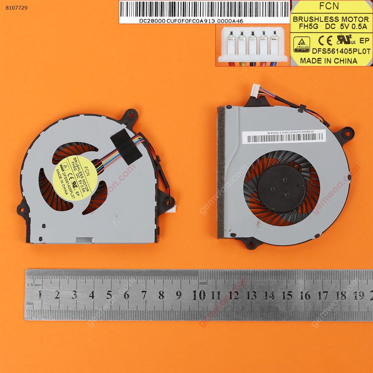 Picture of New Replacement CPU Cooling Fan For Lenovo Ideapad 300-14ISK 300-15ISK(Original,a little flaw) DFS561405PL0T Layout