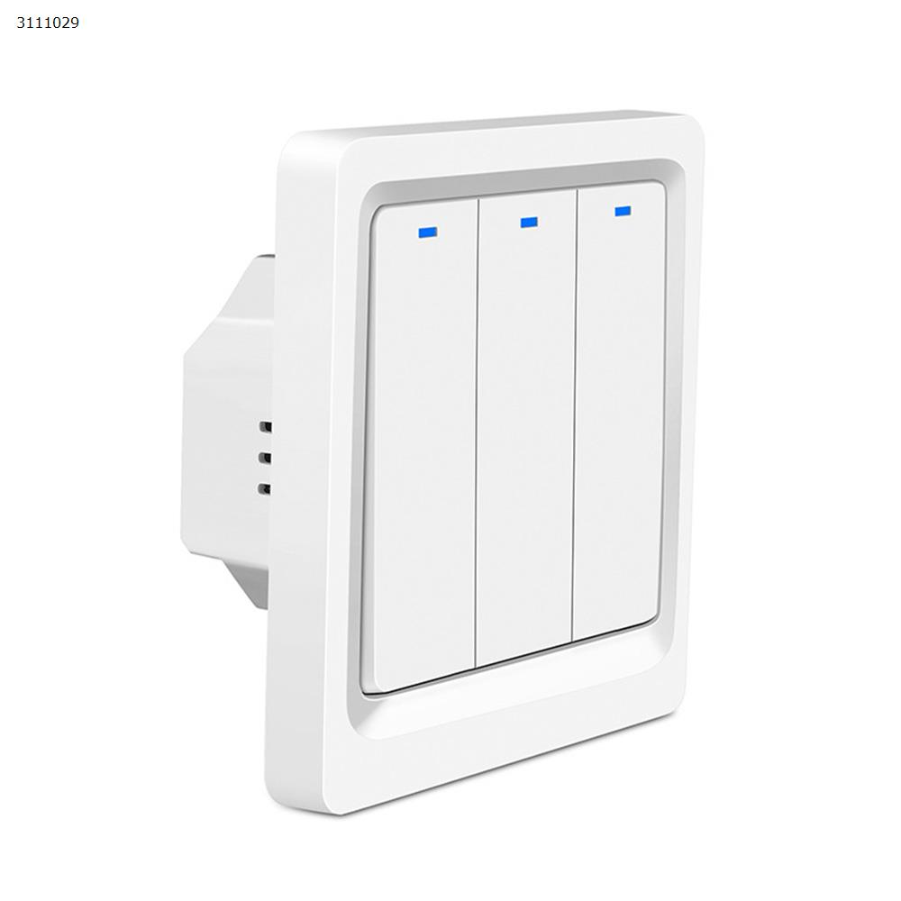 Picture of Smart home button switch wifi mobile phone remote control European standard switch 86 panel alexa voice control