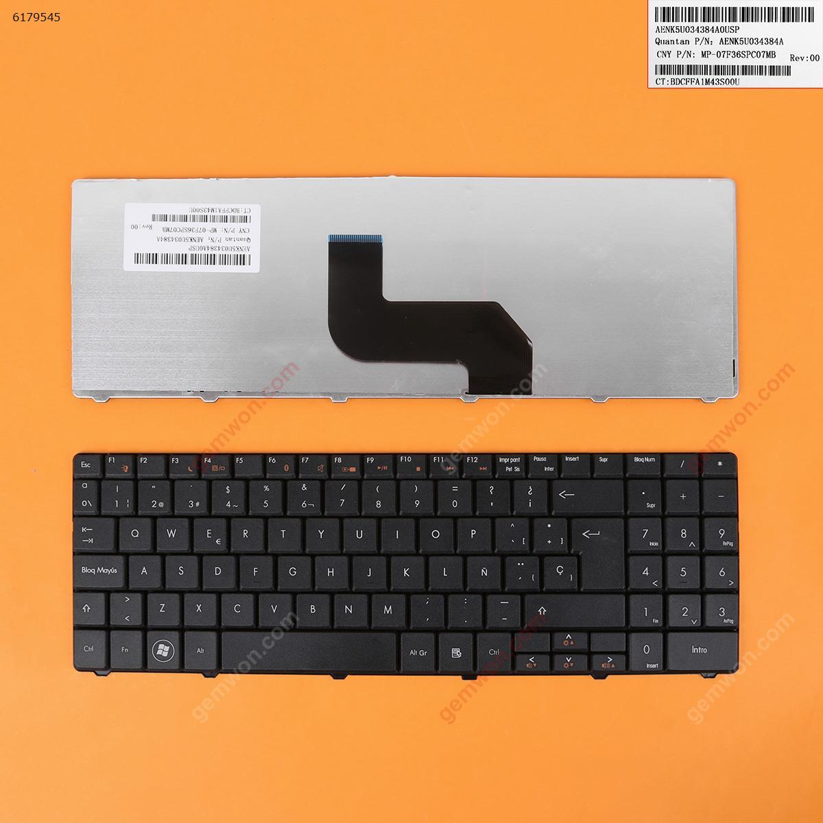 Picture of New Replacement Laptop Keyboard For GATEWAY EC54 BLACK(Compatible with ACER Aspire 5516 Reprint) SP Layout
