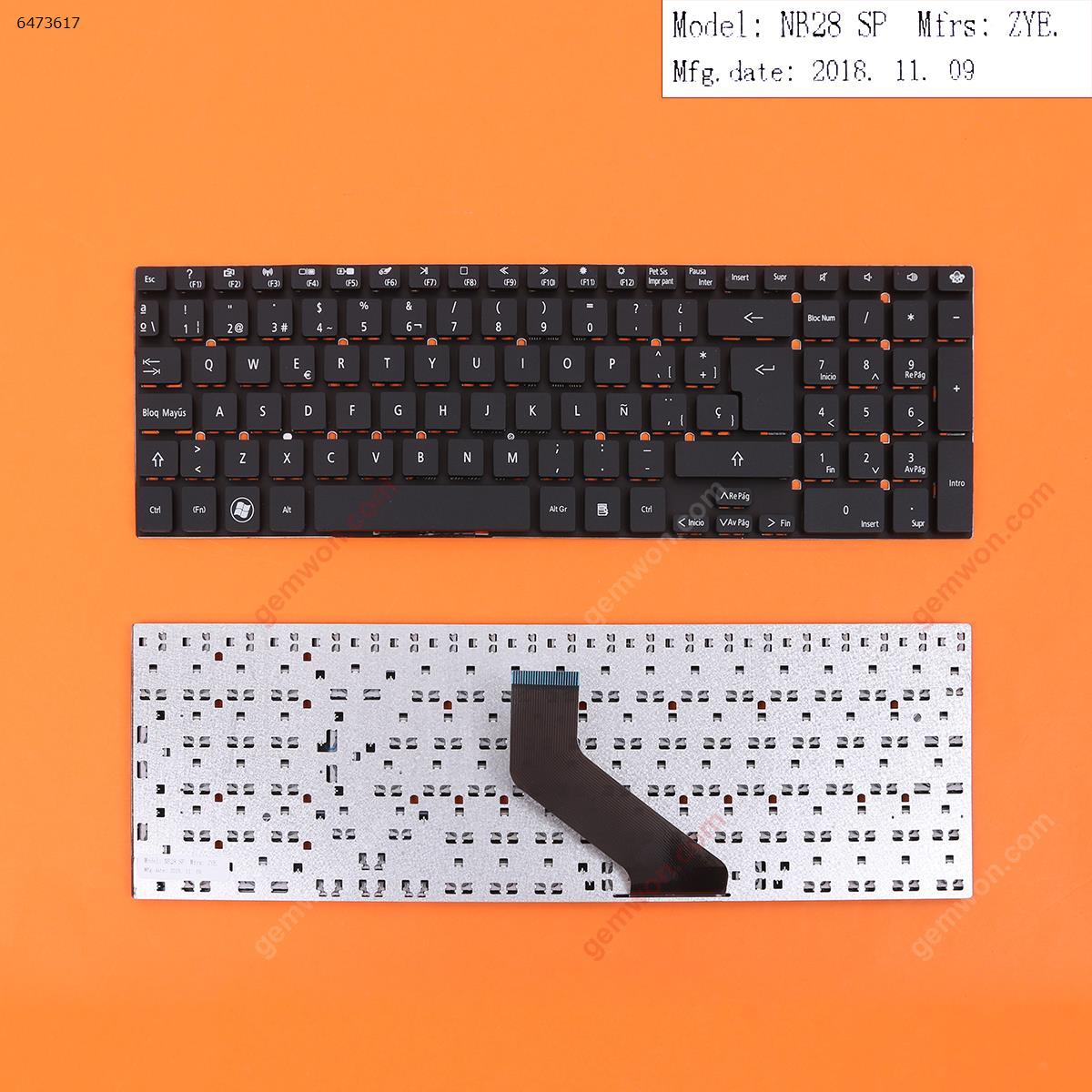 Picture of New Replacement Laptop Keyboard For GATEWAY NV55S BLACK(Without foil,WIN8)OEM SP Layout