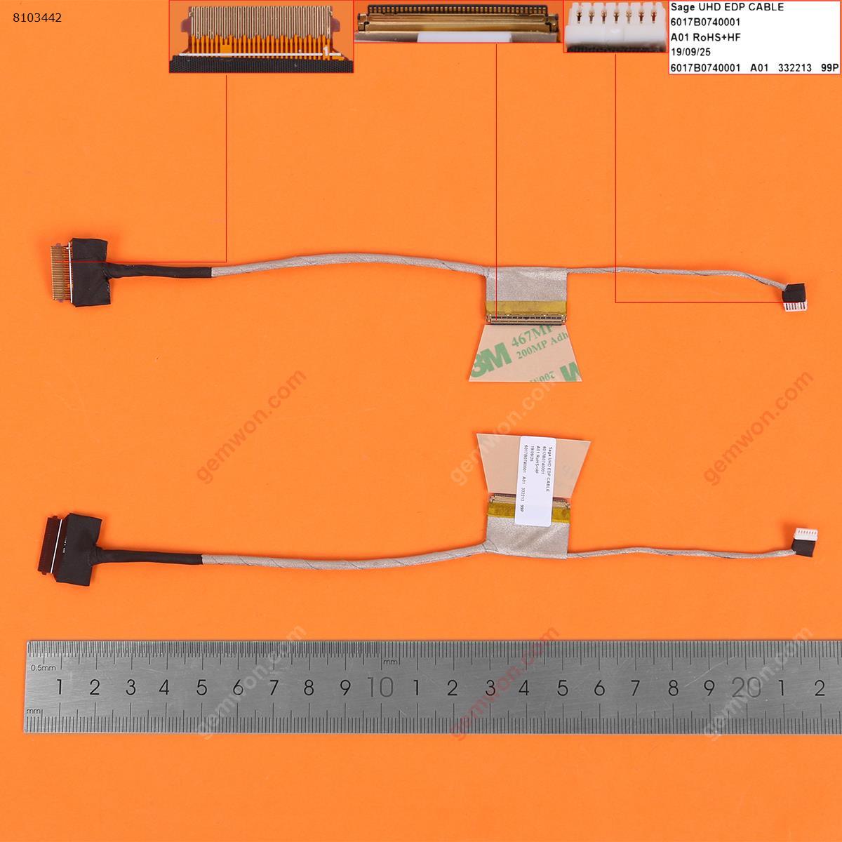 Picture of New LCD Display Screen Cable Replacement  For HP Envy 17T-U100 17-U 40PIN,Touch,6017B0740001 ,ORG