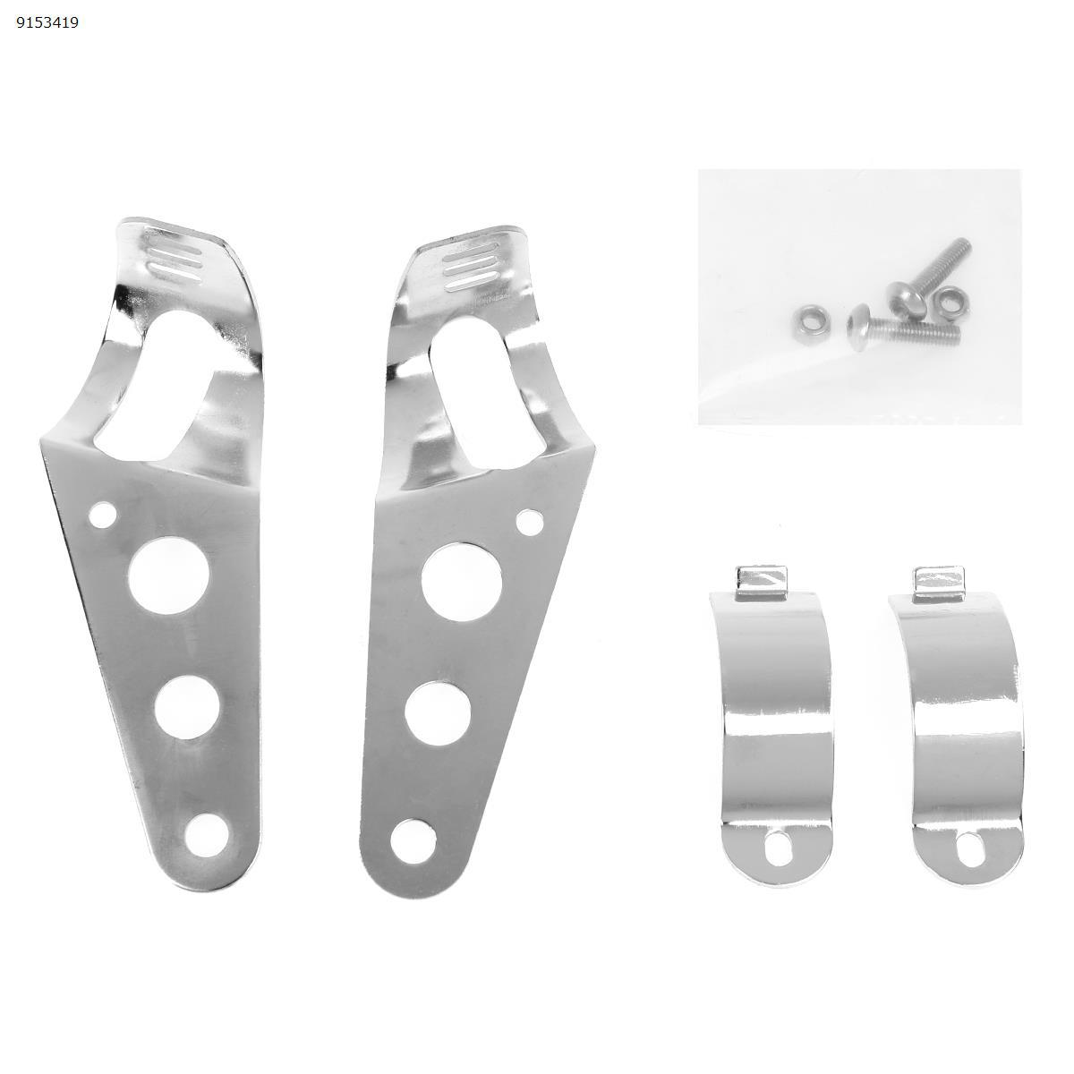 Picture of Motorcycle headlamp bracket Aluminum shock absorber bracket for Harley car，silver