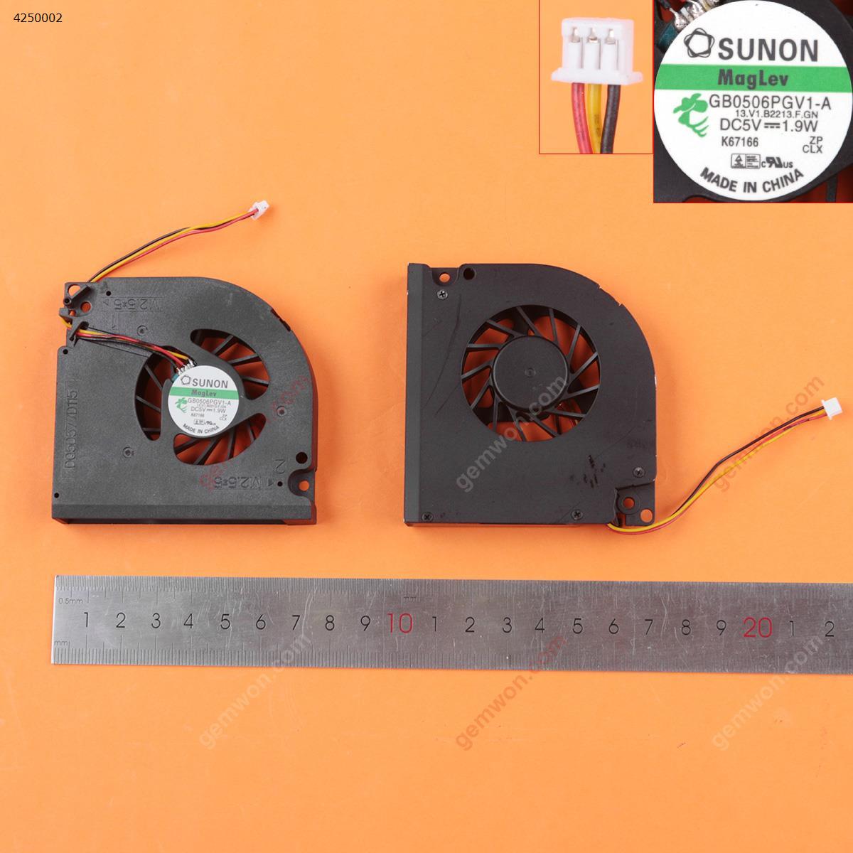 Picture of New Replacement CPU Cooling Fan For DELL Inspiron 6000 9200 9300 9400 E1705 6400 E1505 1501/FUJITSU Amilo XA3530 DC28000010L GB0507PGV1-A(13.B3590.F.GN DC5V 1.6W)/DFS551305MC0T 23.10236.001(DV 5V 0.5A)  DFB551305MC0T Layout