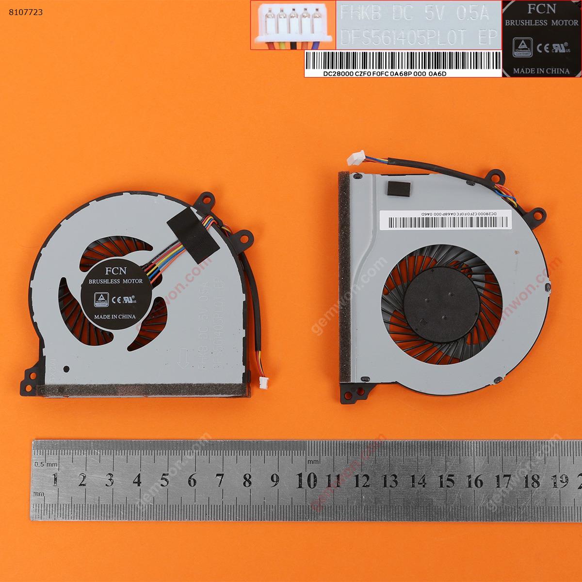 Picture of New Replacement CPU Cooling Fan For Lenovo IdeaPad 310 Series 310-15ISK 310-15ABR(Original,a little flaw) DFS561405PL0T DC28000CZF0 Layout