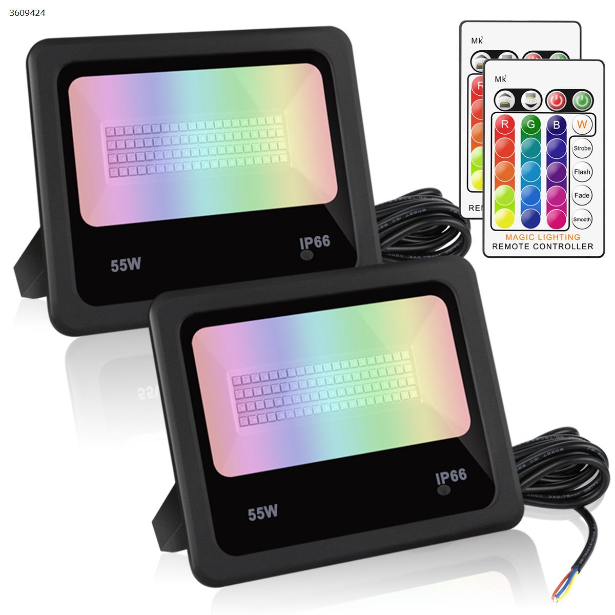Picture of LED55w colorful RGB remote control color changing floodlights floodlights (Two packs UK)