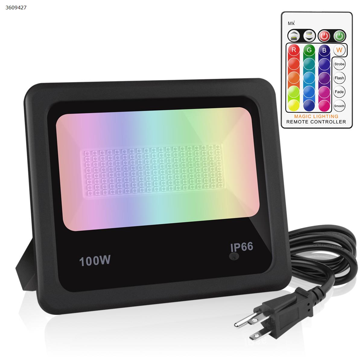 Picture of LED100w colorful RGB remote control color changing floodlights floodlights (Single pack US)