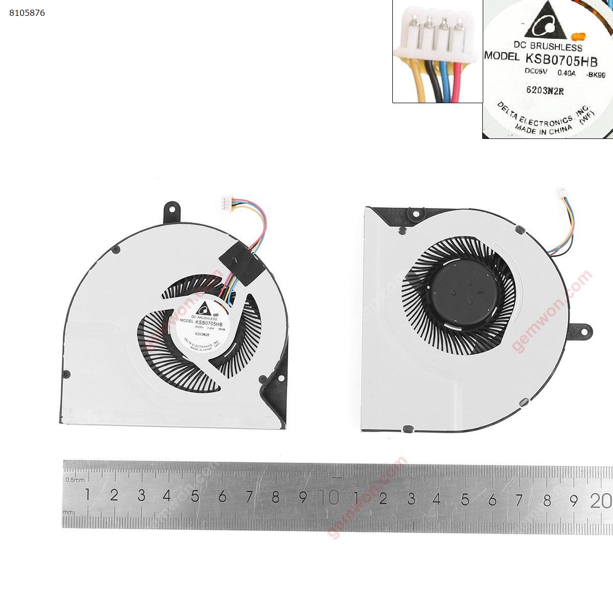Picture of New Replacement CPU Cooling Fan For ASUS  N56 N56VZ N76VZ   (Original ， a little flaw) KSB0705HB Layout