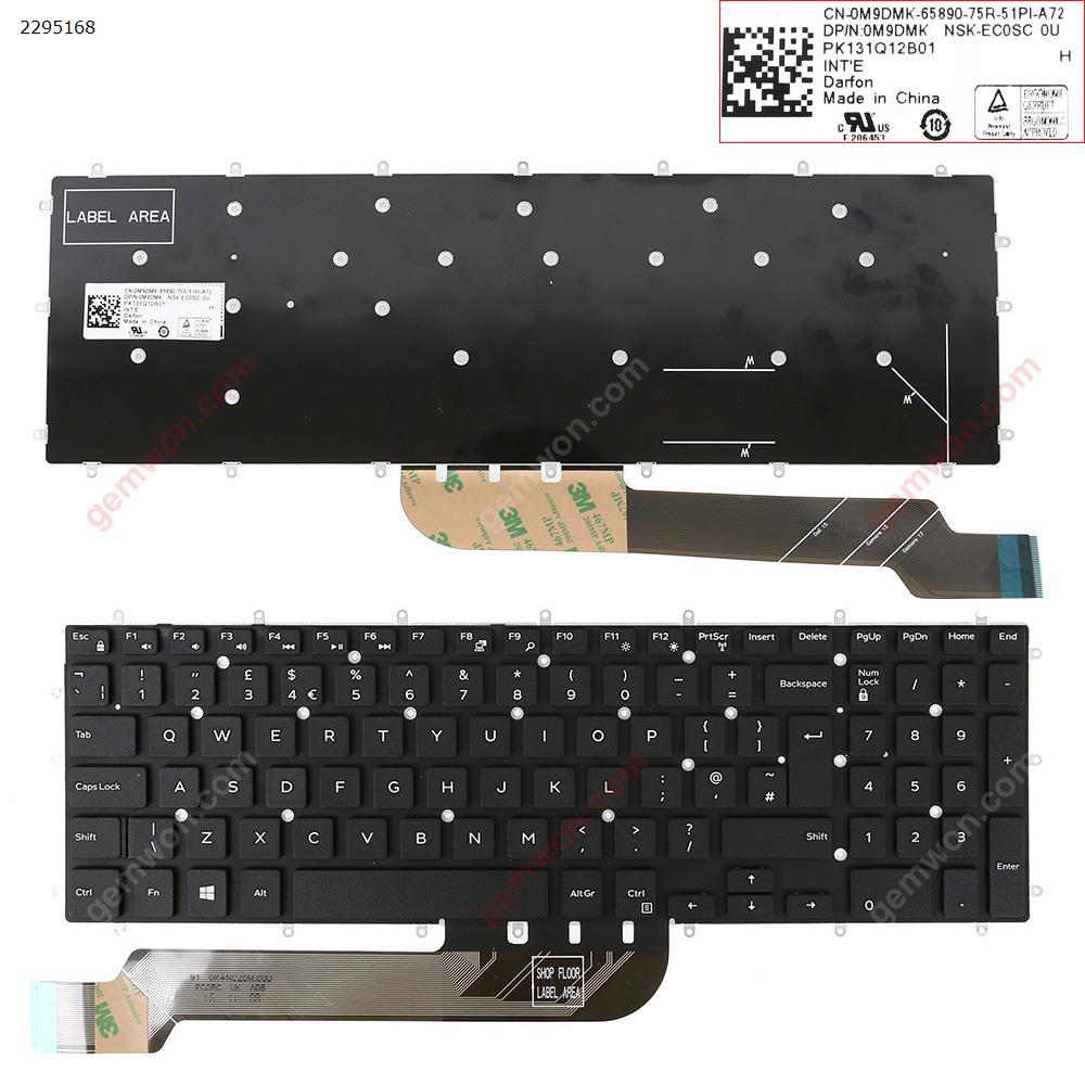 Picture of New Replacement Laptop Keyboard For Dell Inspiron 15-7566 7567 5567 5568 BLACK （Without FRAME,OEM）WIN8 Uk Layout