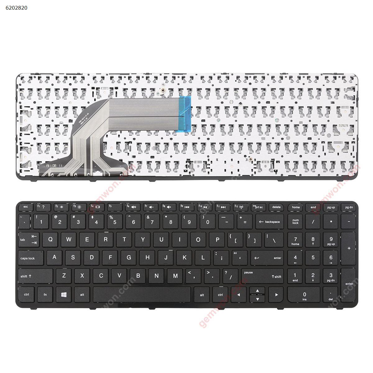 Picture of New Replacement Laptop Keyboard For HP Pavilion 15-e 15-n  250 G3  255 G3 256 G3  GLOSSY FRAME BLACK(Win8) US Layout