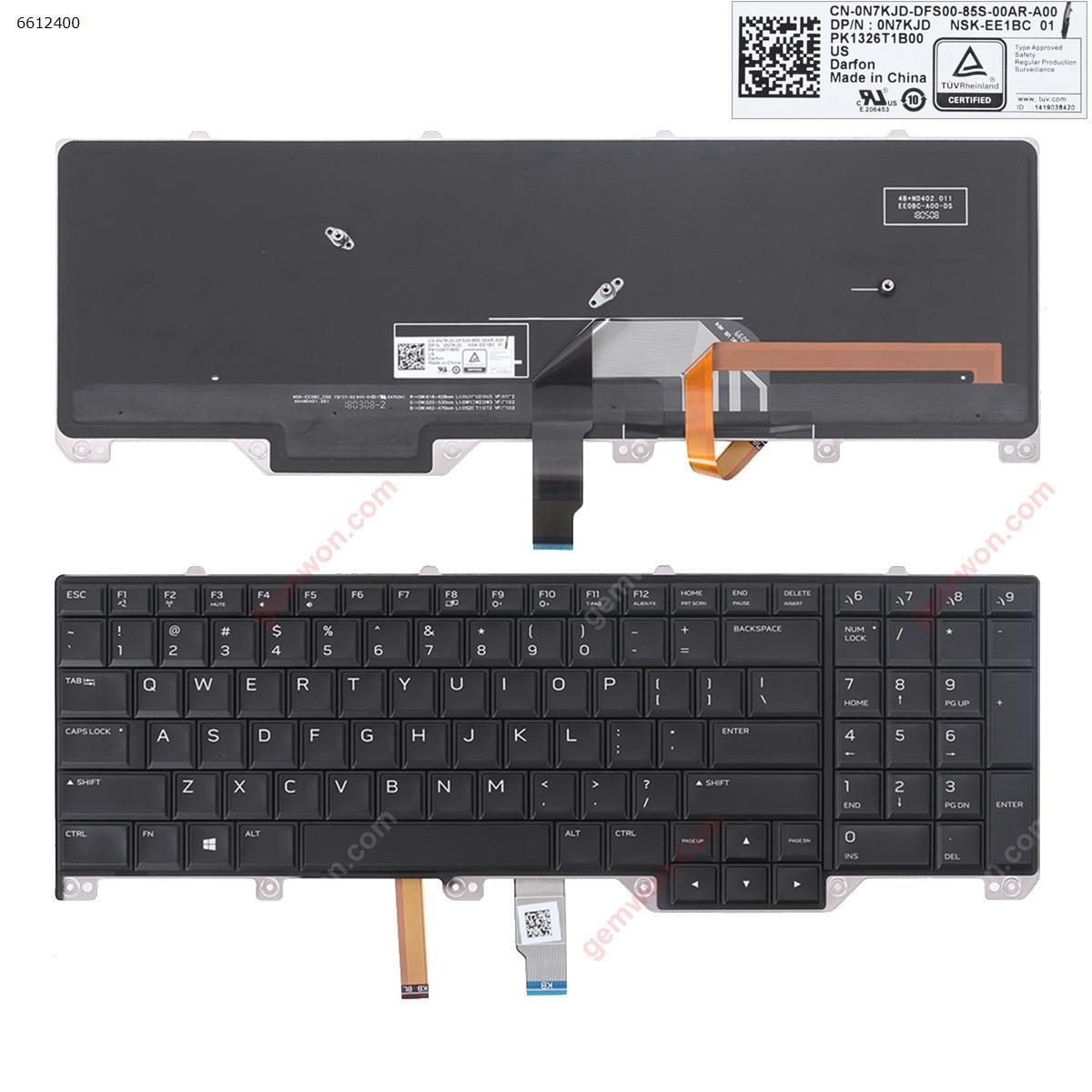 Picture of New Replacement Laptop Keyboard For Dell Alienware 17 R4 Series BLACK Backlit （WIN8） US Layout