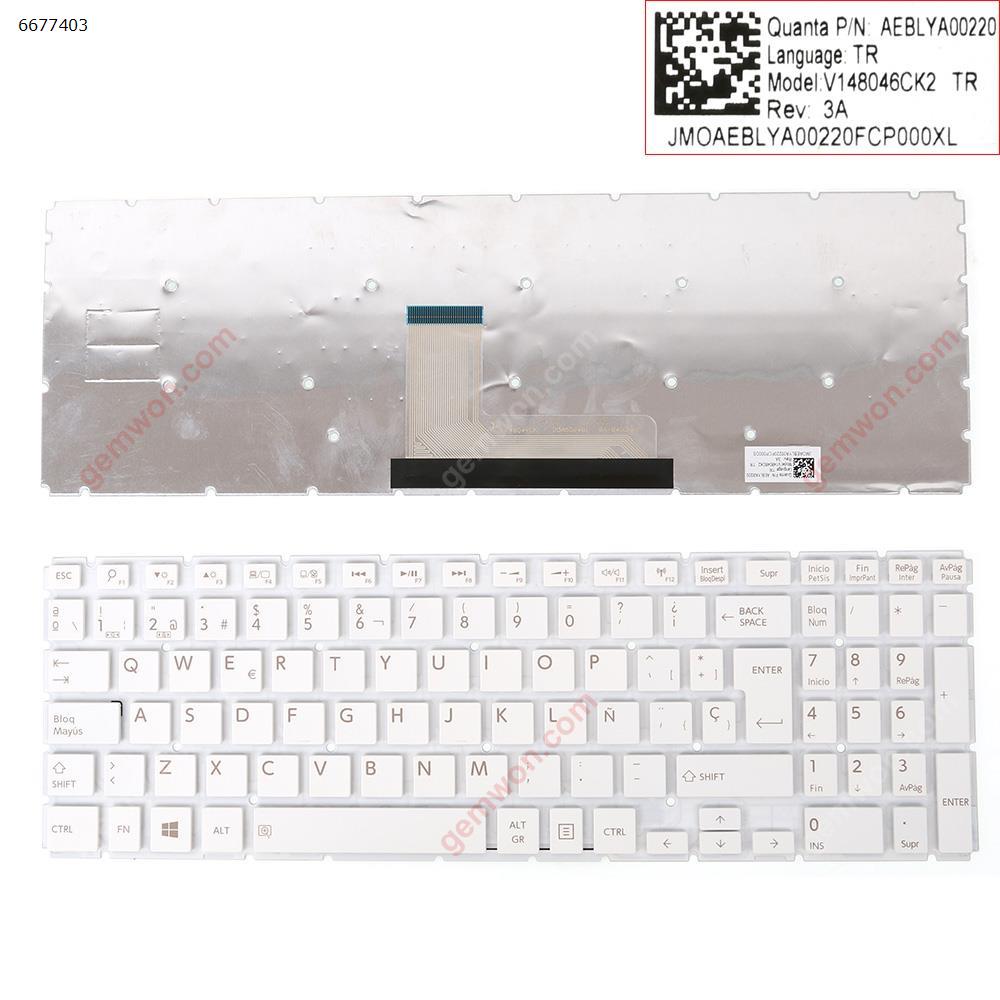 Picture of New Replacement Laptop Keyboard For TOSHIBA Satellite L50-B S50-B L50D-B L50T-B L50DT-B L55(D)-B S55-B S55T-B S55D-B WHITE (Without FRAME,Win8) ) SP Layout