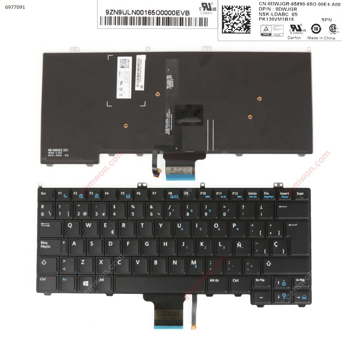 Picture of New Replacement Laptop Keyboard For DELL Latitude E7440 E7420 E7240BLACK (Without Point stick,Backlit For Win8) SP Layout
