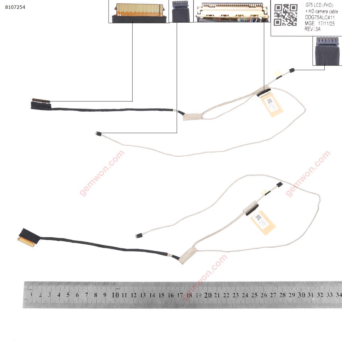 Picture of New LCD Display Screen Cable Replacement  For HP  15-CB 15-cb074TX tpn-Q193 FHD HD  DDG75ALC411 30pin touch ,ORG