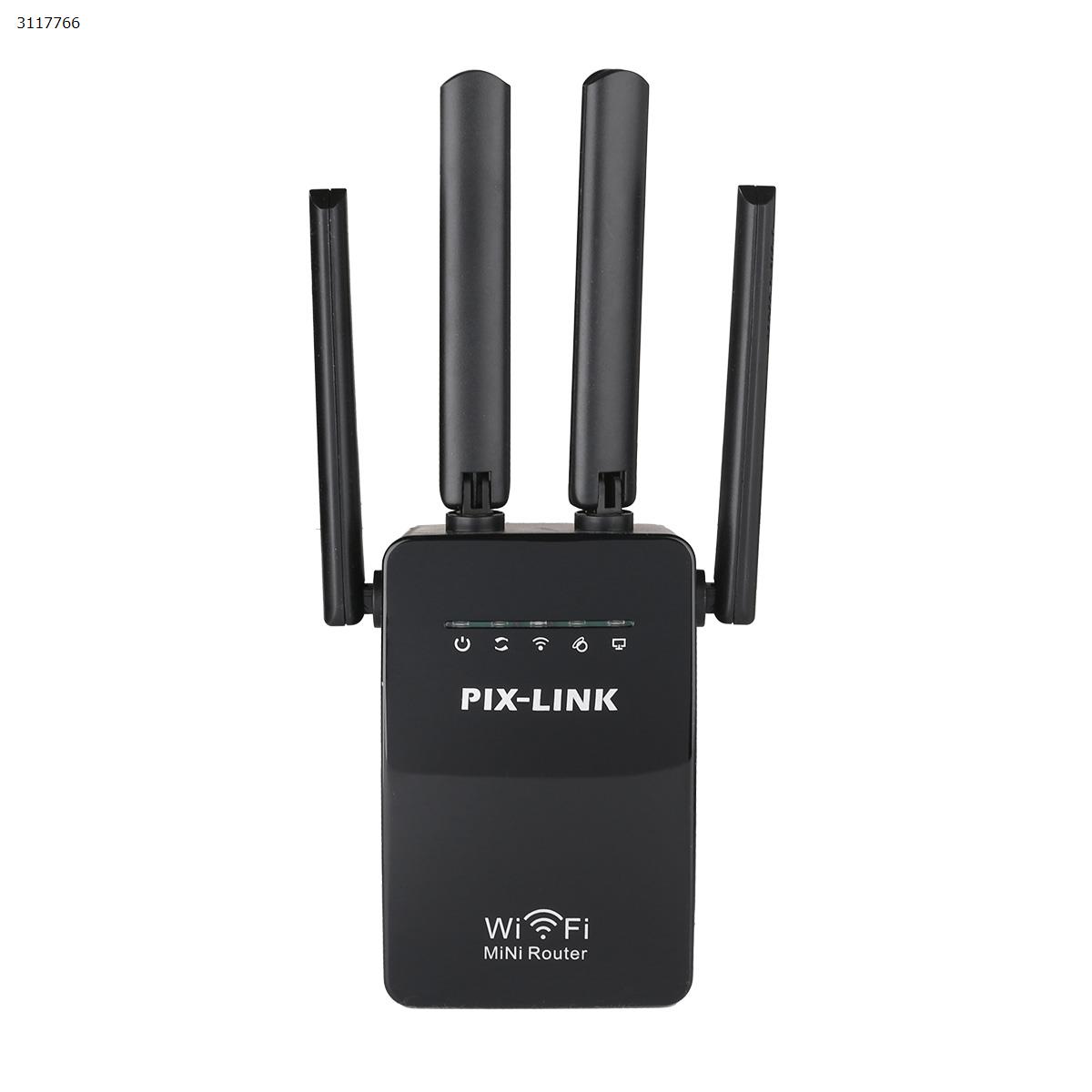 Picture of PIXLINK FOUR-ANTENNA ROUTER, wi-fi 300 mbps repeater amplifier WR09-US