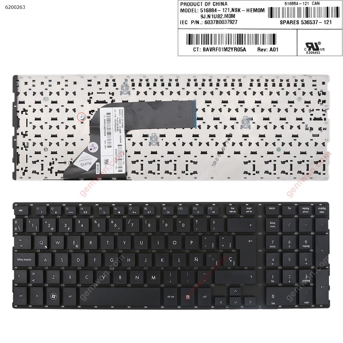 Picture of New Replacement Laptop Keyboard For HP Probook 4510S 4515S 4710S Series BLACK SP Layout