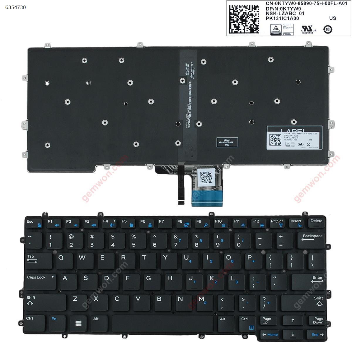 Picture of New Replacement Laptop Keyboard For Dell Latitude 7370 E7370 BLACK(Without FRAME,Backlit,WIN8） US Layout
