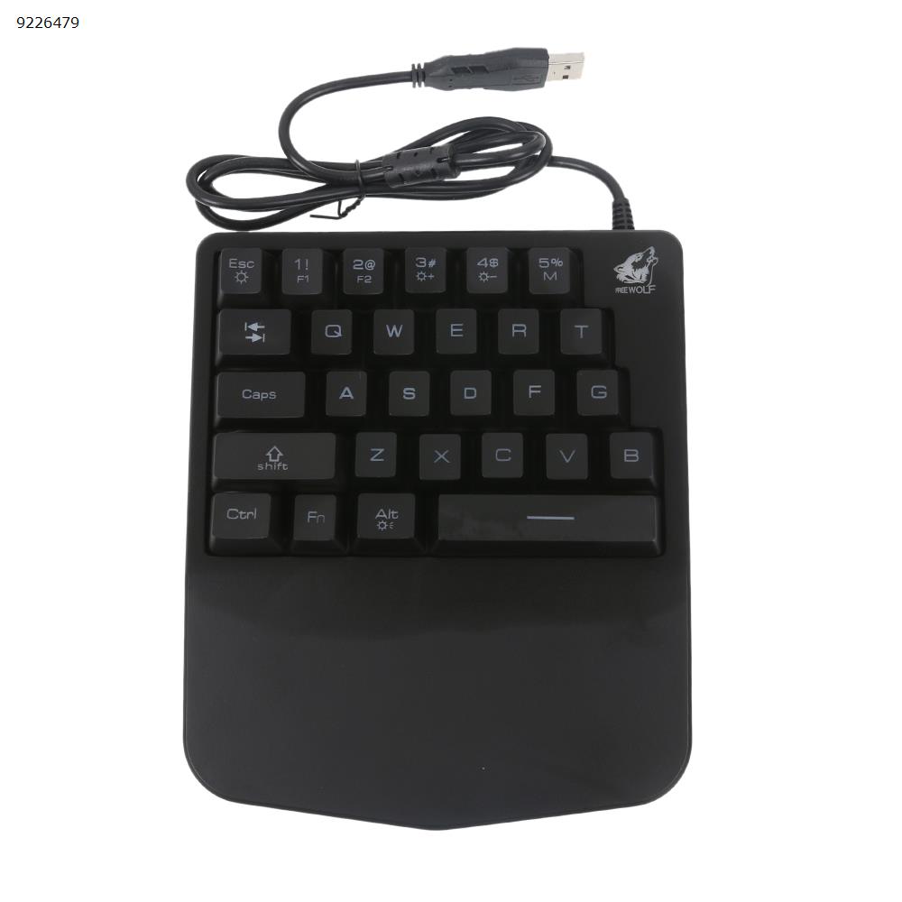 Picture of Free Wolf K11 One-Handed Gaming Keyboard Backlit Jedi Survival Wilderness Action Eating Chicken USB Wired Gaming Keyboard