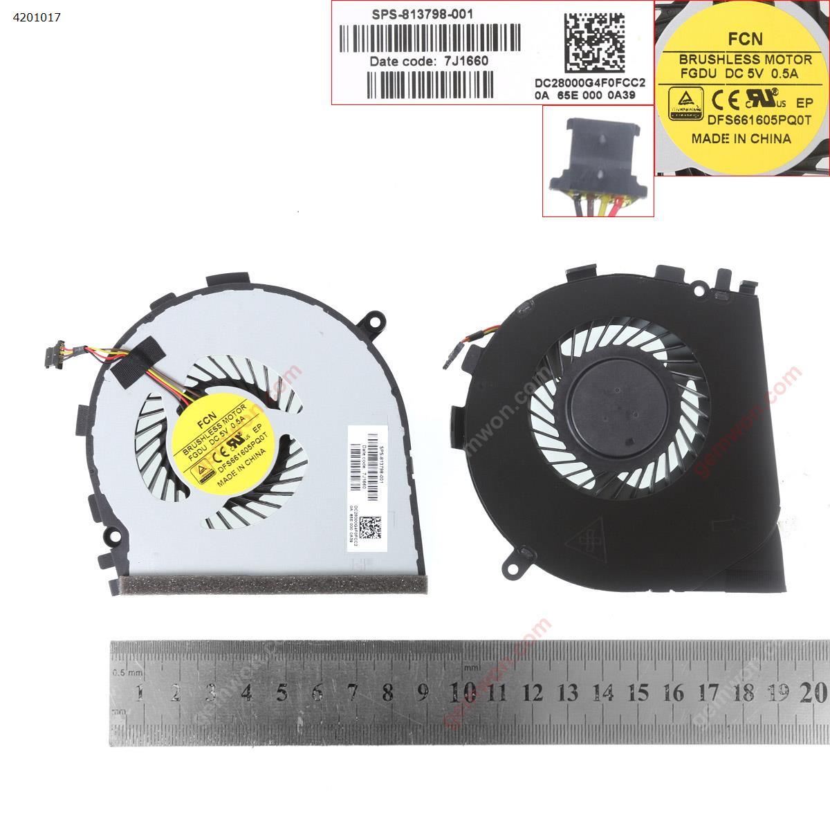 Picture of New Replacement CPU Cooling Fan For HP ENVY M7-N M7-N101DX 17-N(Original) MF75120V1-C270-S9A    DFS661605PQ0T Layout