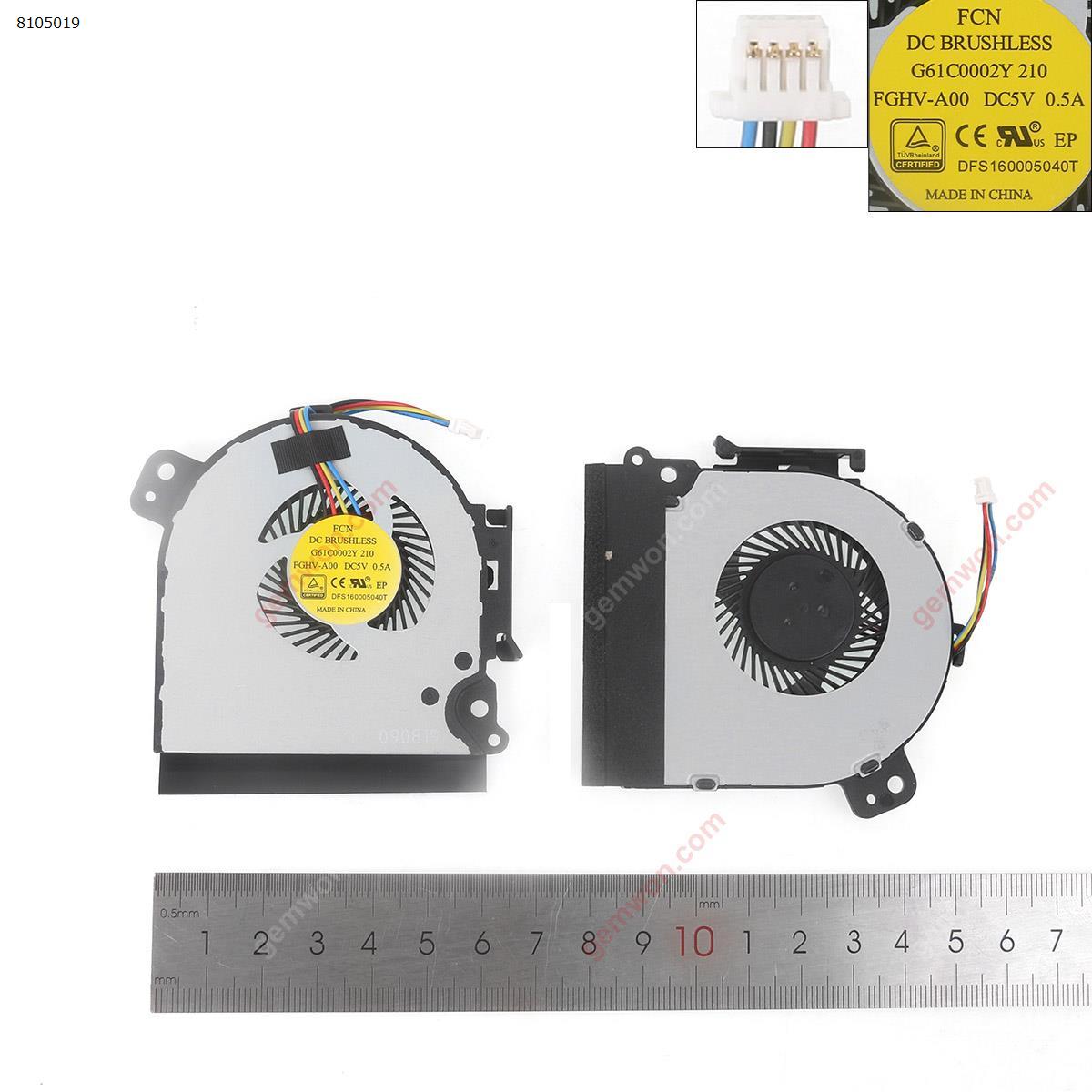 Picture of New Replacement CPU Cooling Fan For Toshiba A50-C DFS160005040T(Original) DFS160005040T Layout