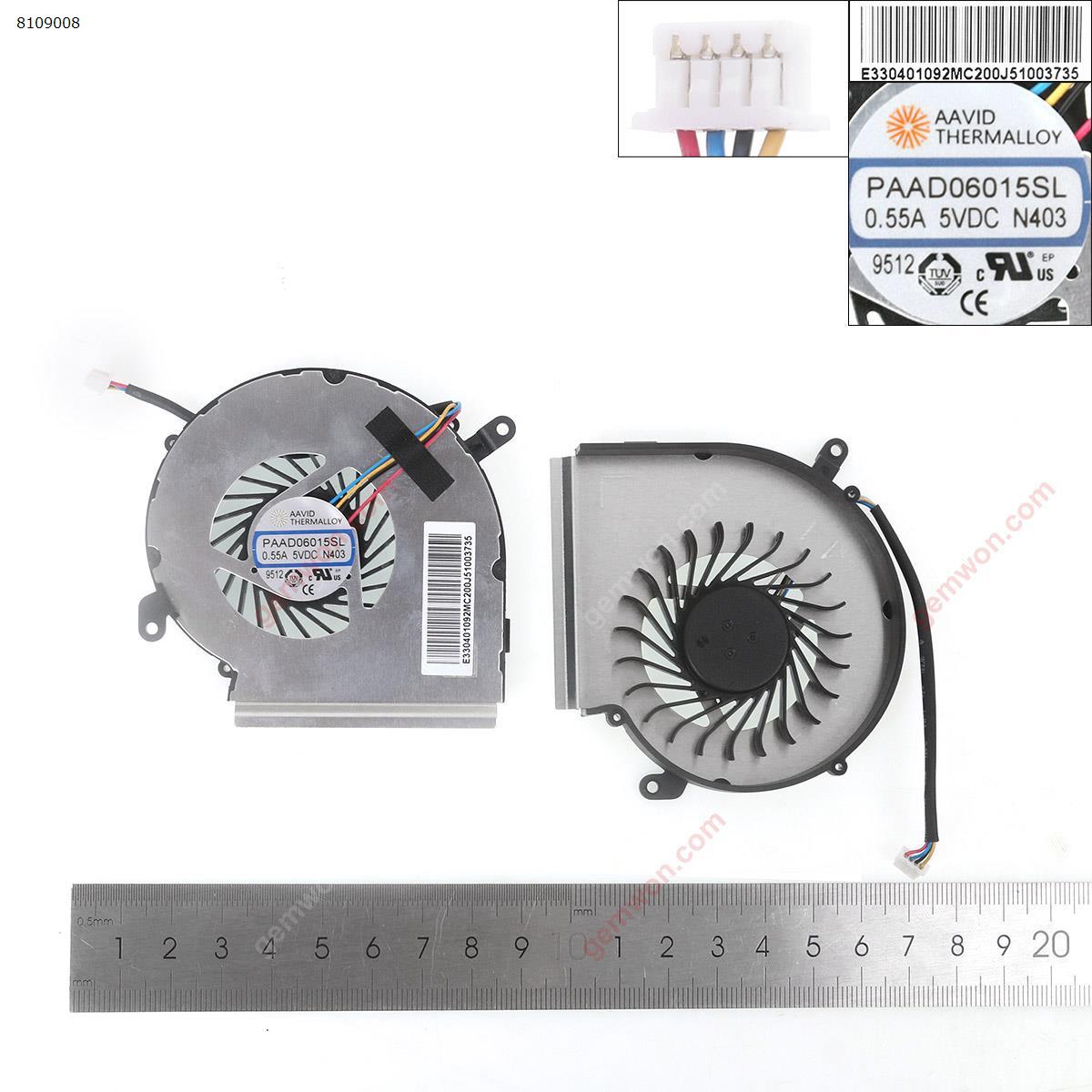 Picture of New Replacement CPU Cooling Fan For MSI GE62VR GP62MVR MS-16J9 16JB(4 Pin,For GPU fan,Original) PAAD06015SL Layout