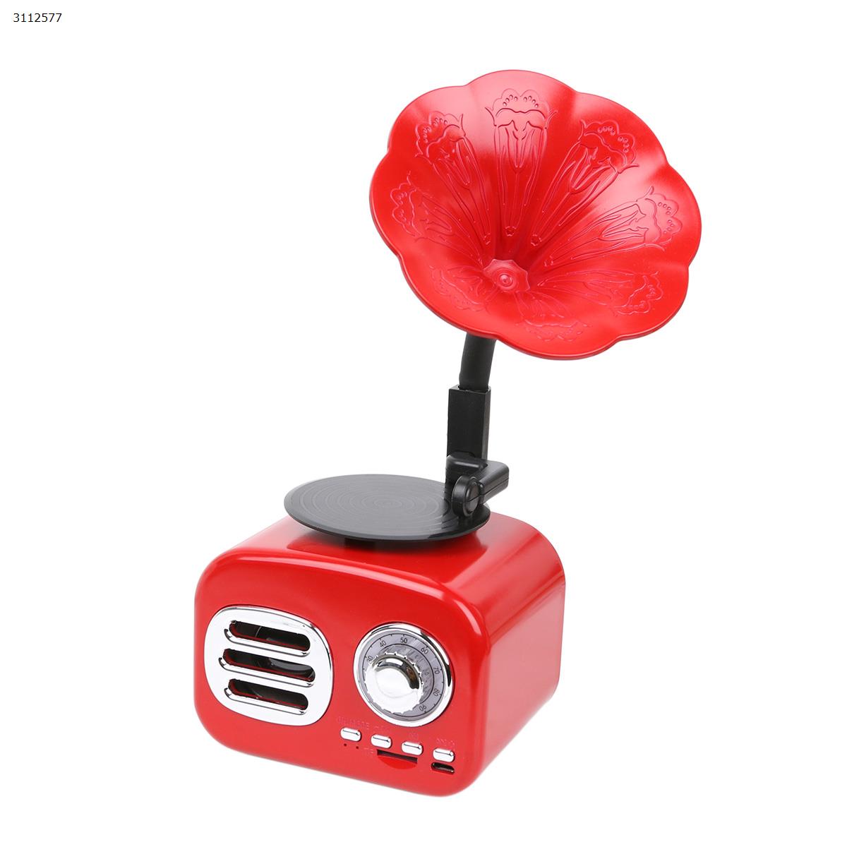 Picture of Retro phonograph, mobile phone outdoor TF card Bluetooth audio radio player，red