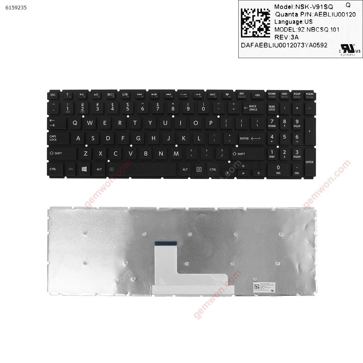 Picture of New Replacement Laptop Keyboard For TOSHIBA L50-B S50-B L50D-B L50T-B L50DT-B L55(D)-B S55-B S55T-B S55D-B BLACK (Without FRAME,  Win8) US Layout