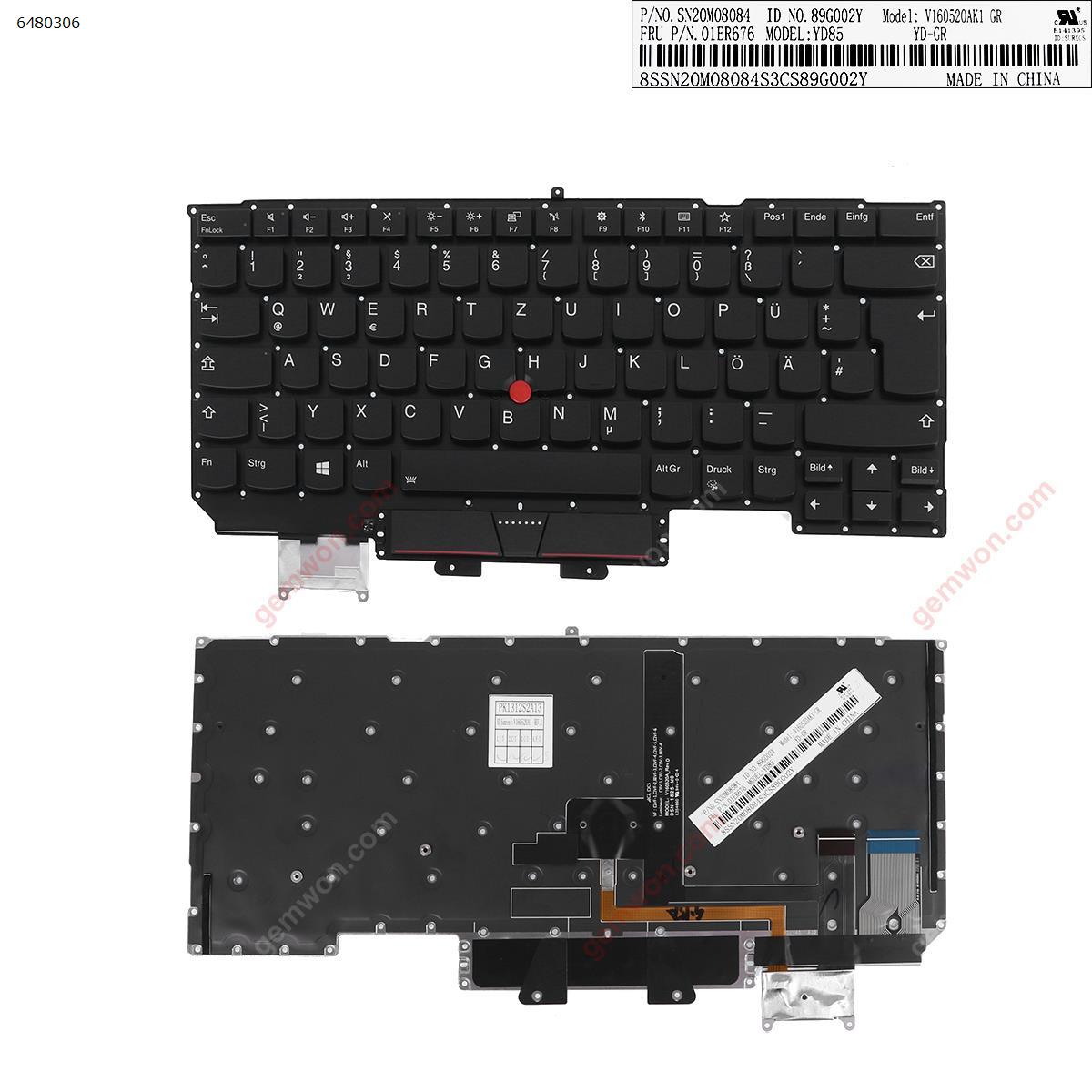 Picture of New Replacement Laptop Keyboard For Lenovo IBM ThinkPad X1 Carbon Gen 5 2017 BLACK With Point stick（Backlit）Win8 GR Layout