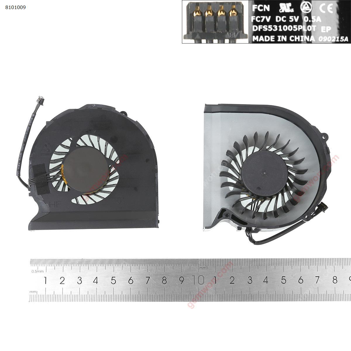 Picture of New Replacement CPU Cooling Fan For HP Zbook 15 G2 CPU SPS:734289-001(Original) AB07505HX170B00    734289-001   DFS531005PL0T Layout