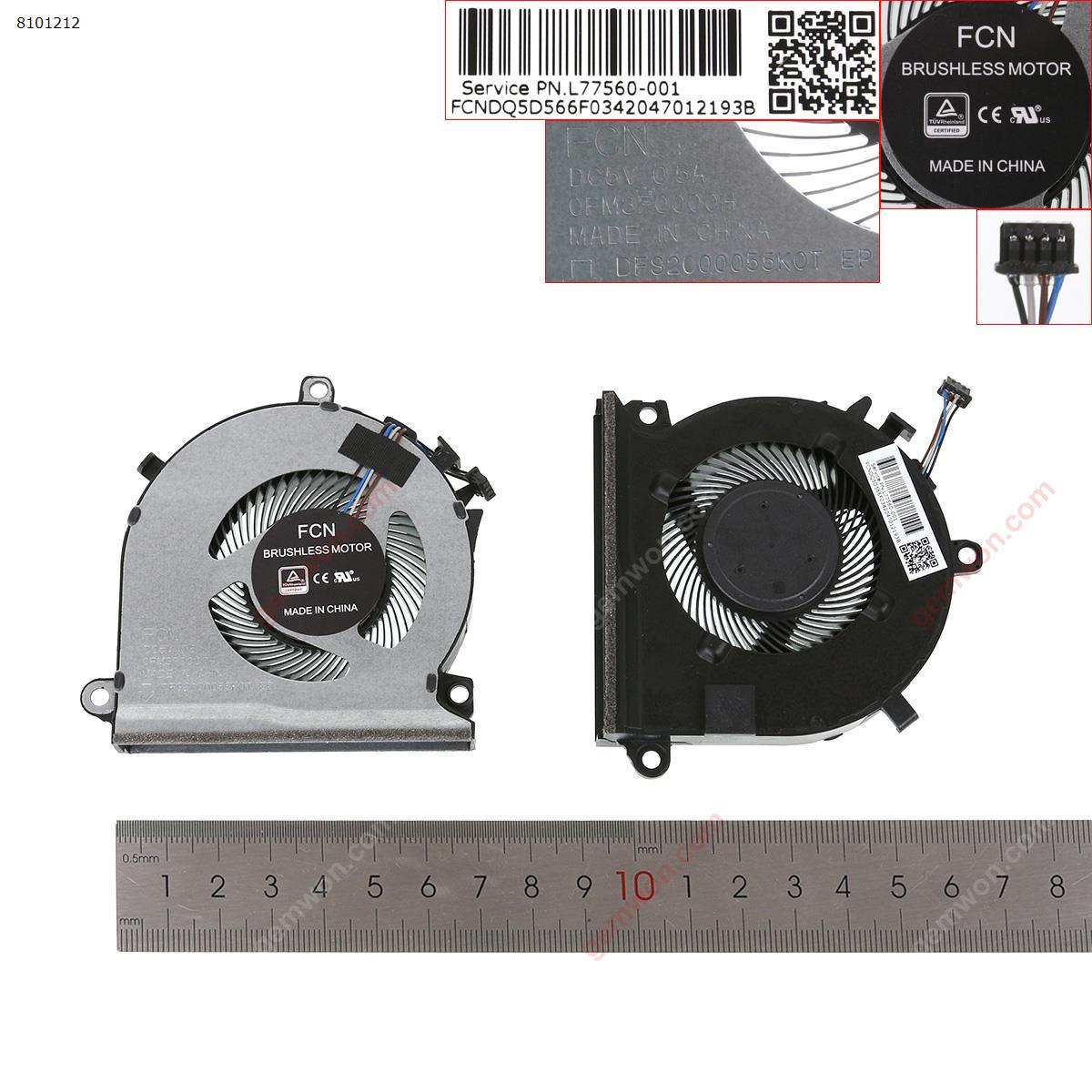 Picture of New Replacement CPU Cooling Fan For HP  Pavilion Gaming 15-ec 15-ec0013dx 16-A dc5v 0.5a 4pin CPU（Original) L77560-001 Layout