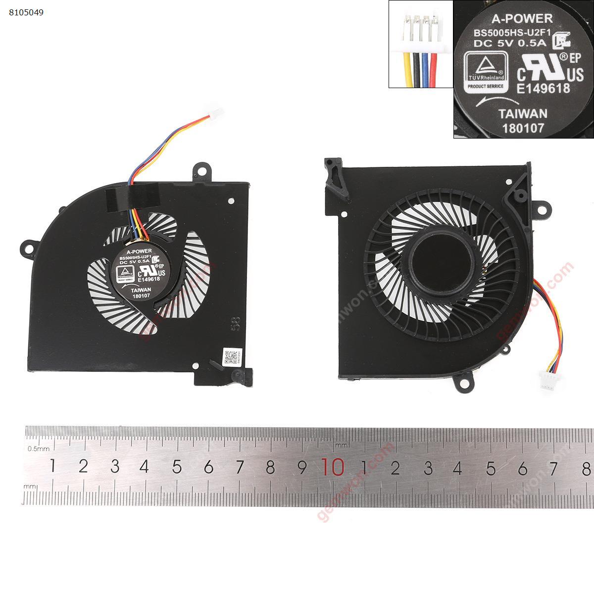 Picture of New Replacement CPU Cooling Fan For MSI GS65 GS65VR P65 MS-16Q2 16Q1 16Q3 CPU (High copy) N/A Layout