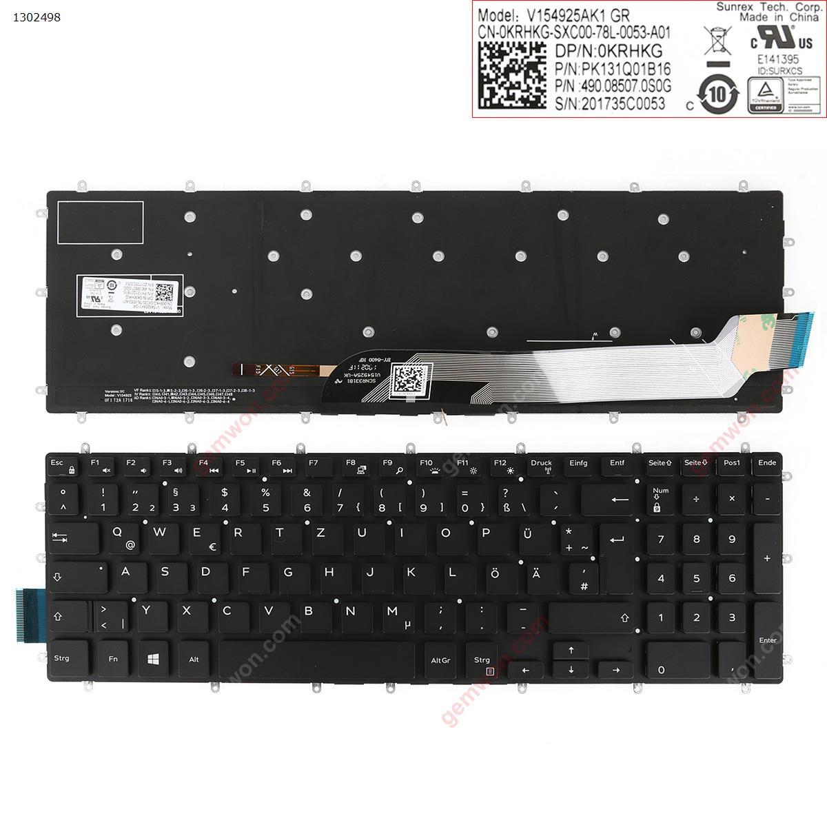Picture of New Replacement Laptop Keyboard For Dell DELL Inspiron Gaming 15-7566 BLACK(Backlit,Win8) GR Layout