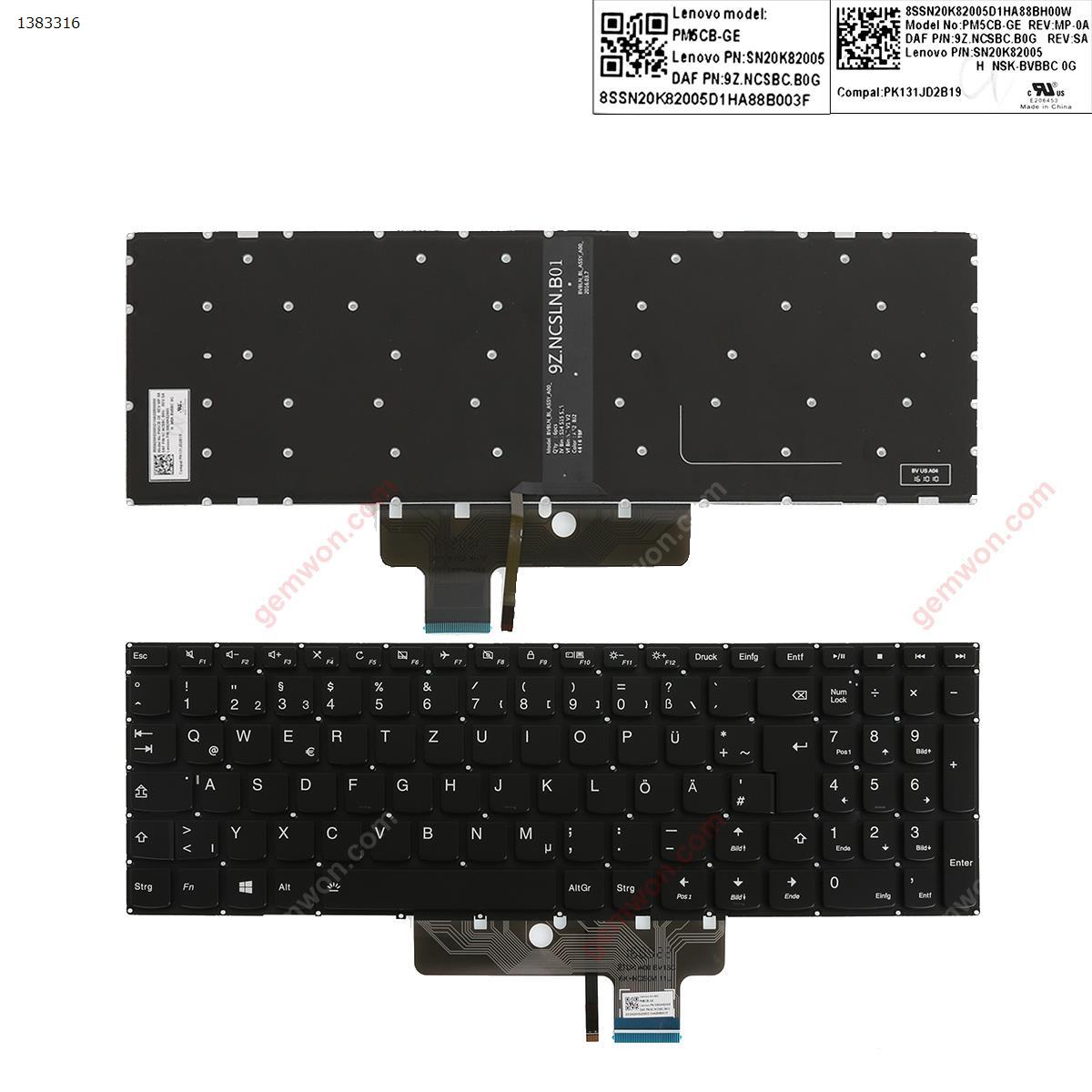 Picture of New Replacement Laptop Keyboard For Lenovo Ideapad 310S-15ISK 510S-15ISK 310S-15IKB BLACK (Backlit,Without FRAME,Win8)  Gr Layout
