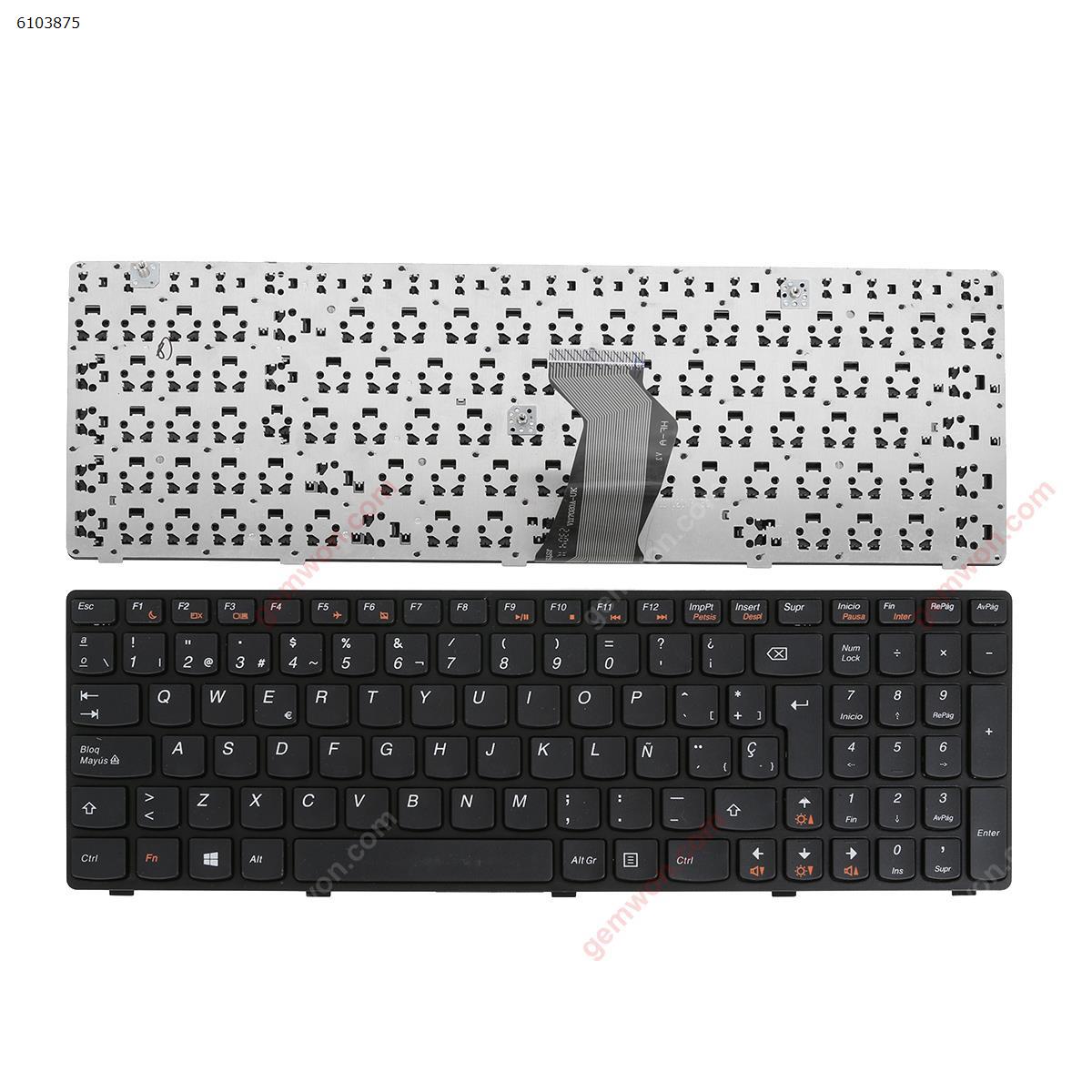 Picture of New Replacement Laptop Keyboard For LENOVO Ideapad Z580 V580 G580 BLACK FRAME BLACK OEM SP Layout