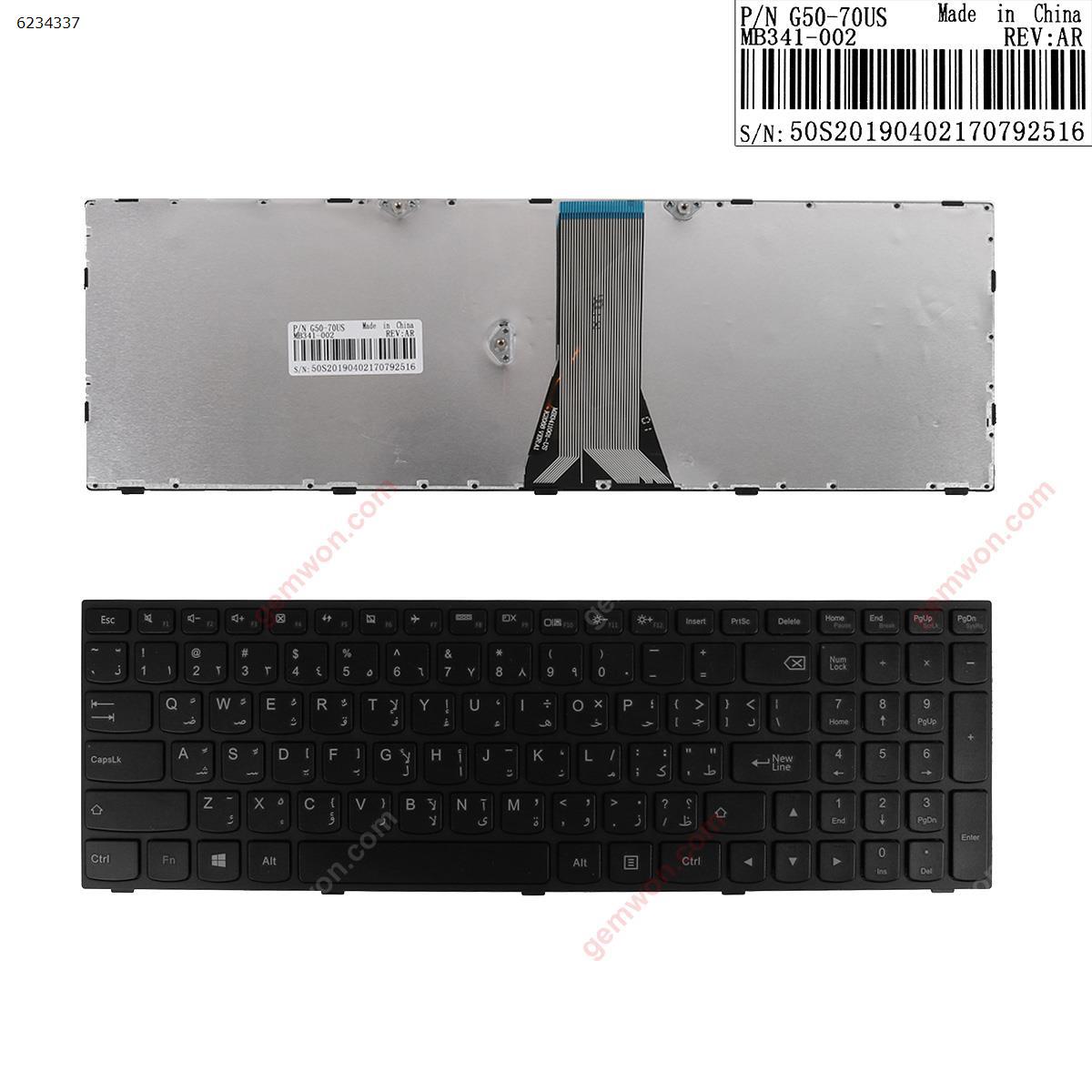 Picture of New Replacement Laptop Keyboard For LENOVO G50-70 BLACK FRAME BLACK  WIN8 AR Layout