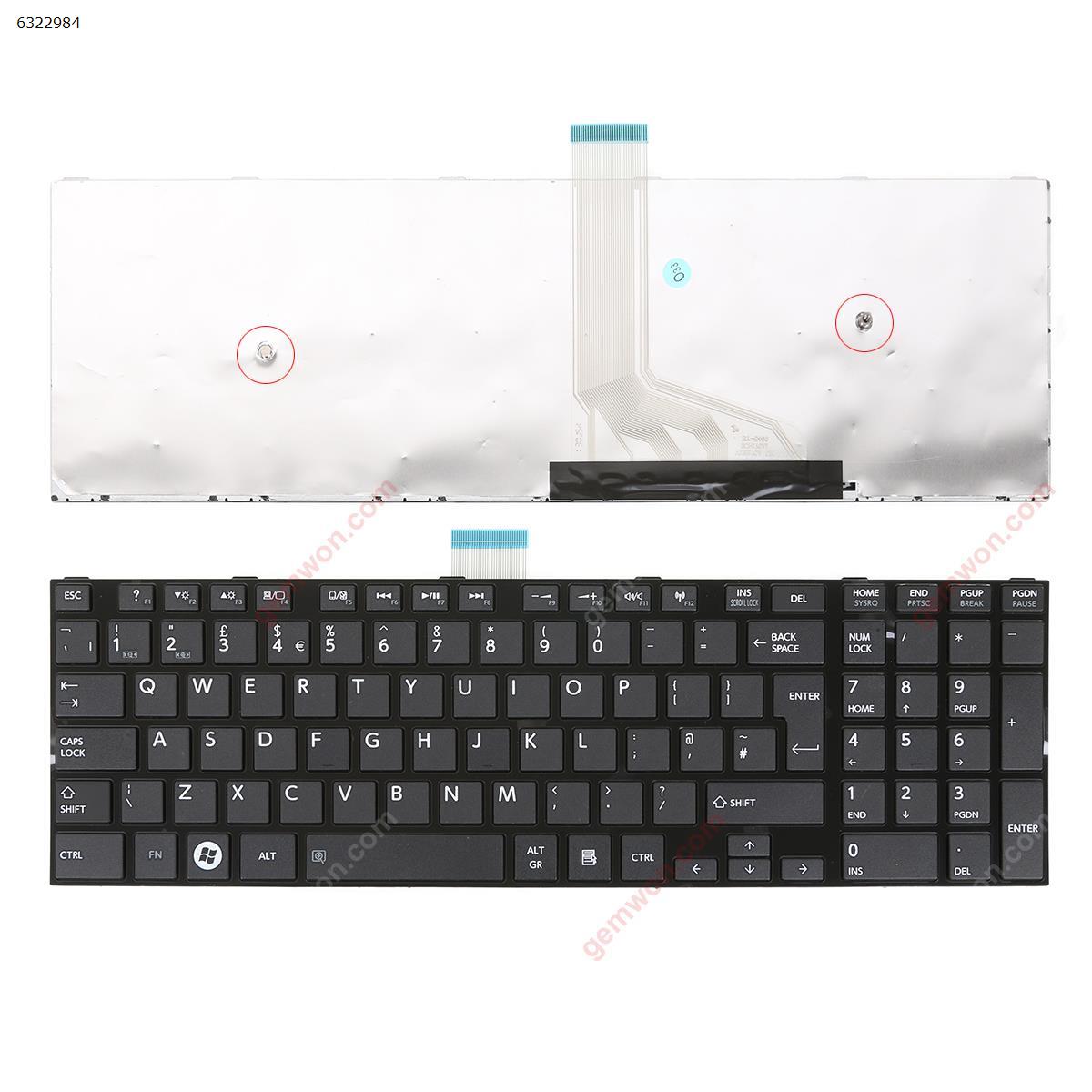 Picture of New Replacement Laptop Keyboard For TOSHIBA C55-A GLOSSY FRAME BLACK Uk Layout