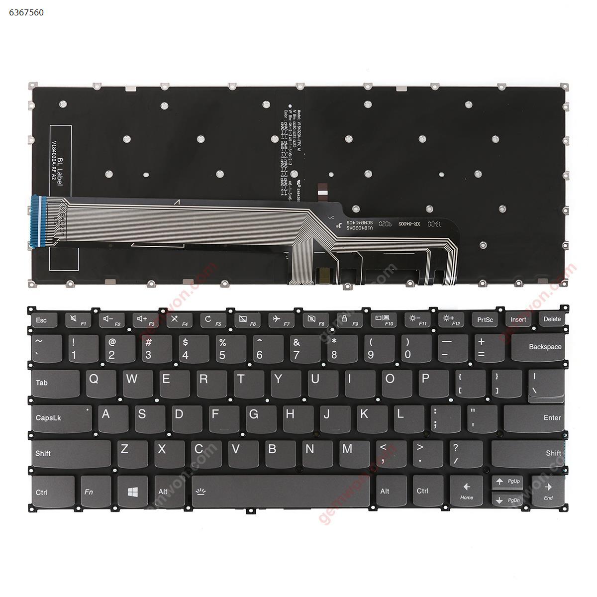 Picture of New Replacement Laptop Keyboard For lenovo xiaoxin Air14 air 14  2018  GRY（Backlit  ,WIN8） US Layout