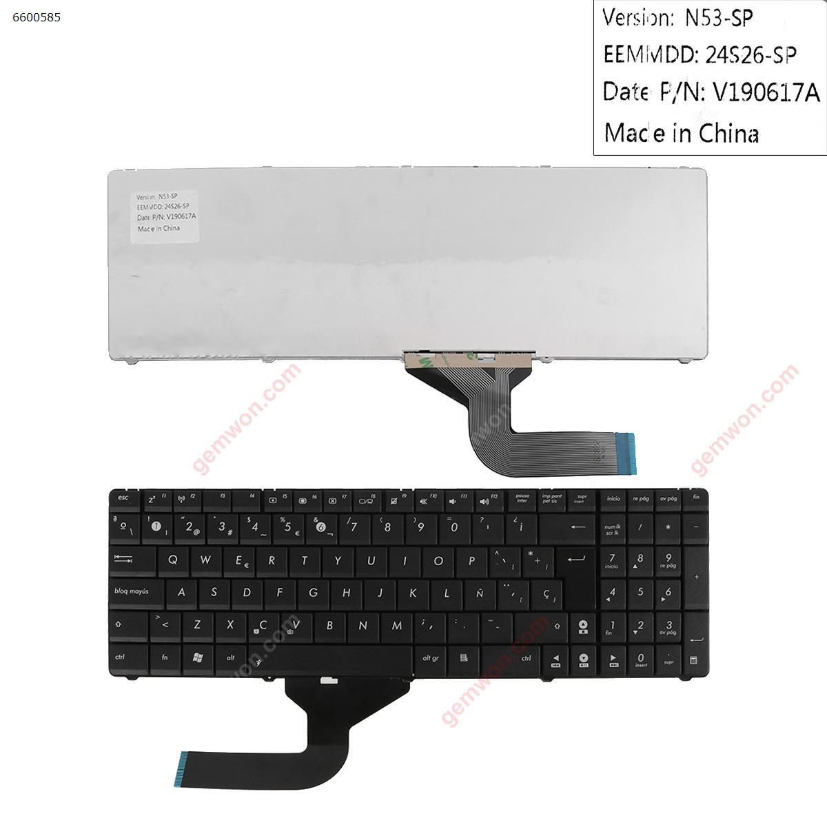 Picture of New Replacement Laptop Keyboard For ASUS N53 BLACK OEM SP Layout