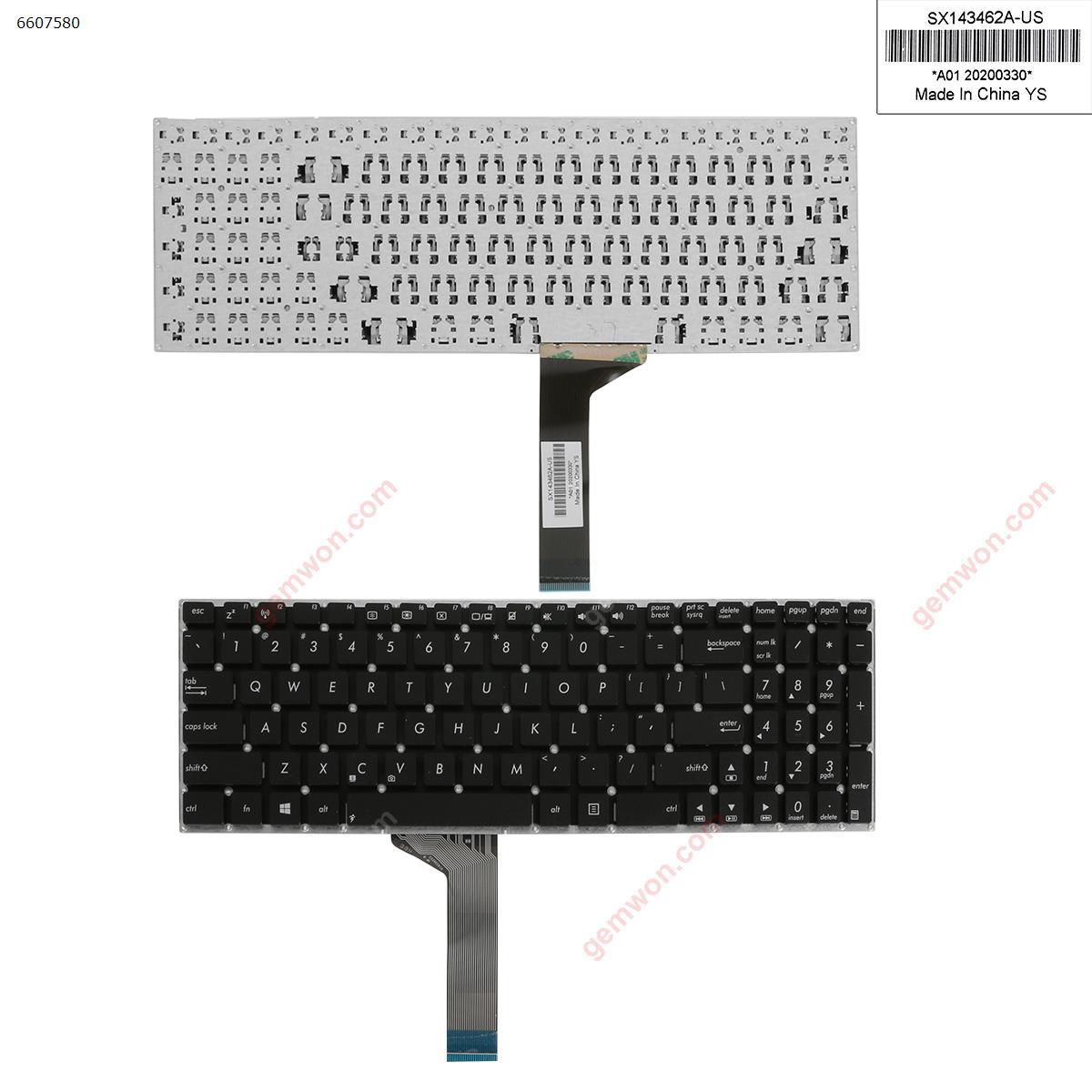 Picture of New Replacement Laptop Keyboard For ASUS K555 X555 BLACK(Without FRAME) US Layout