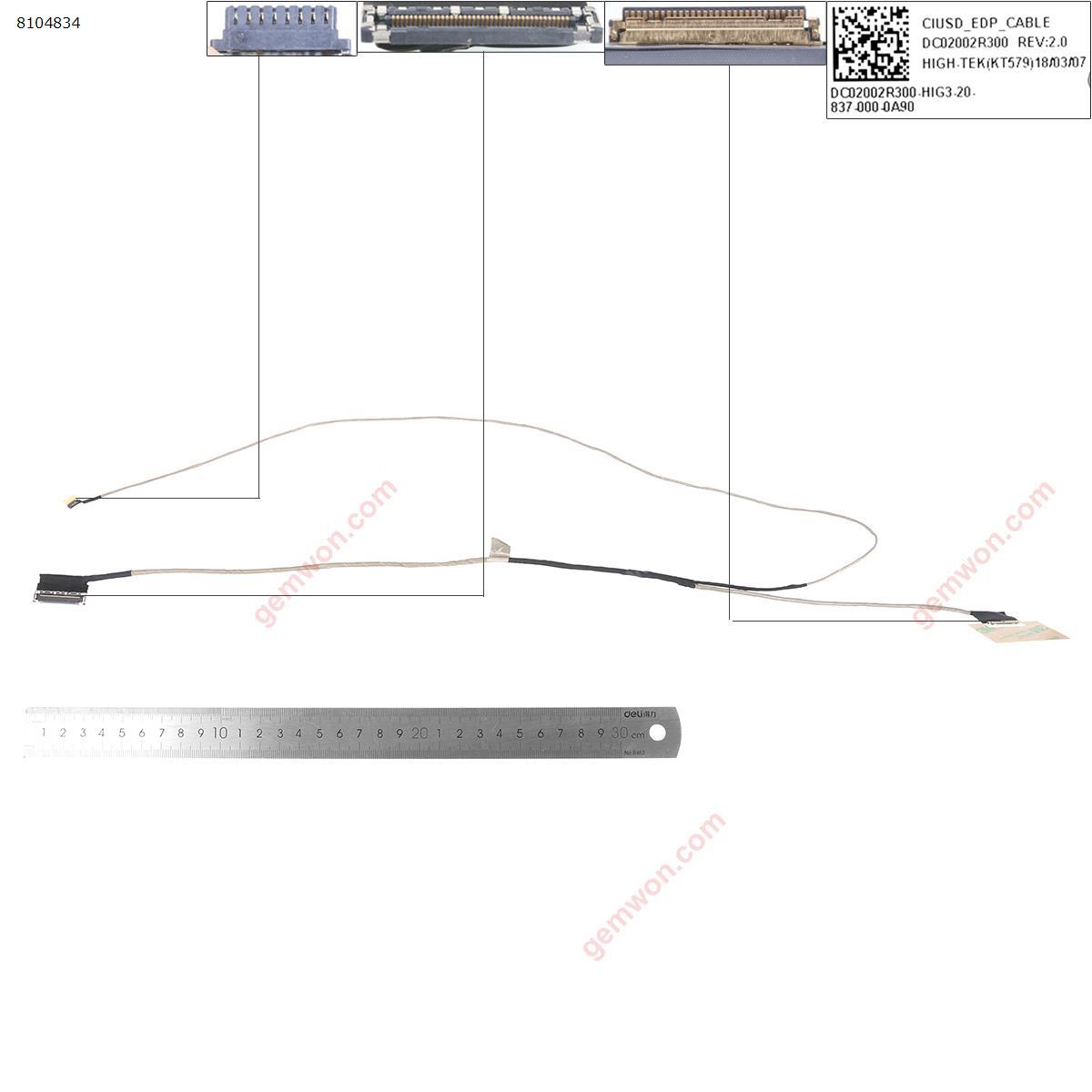 Picture of New LCD Display Screen Cable Replacement  For lenovo 320S-15 320s-15IKB 320s-15ikbr dc02002r300，ORG