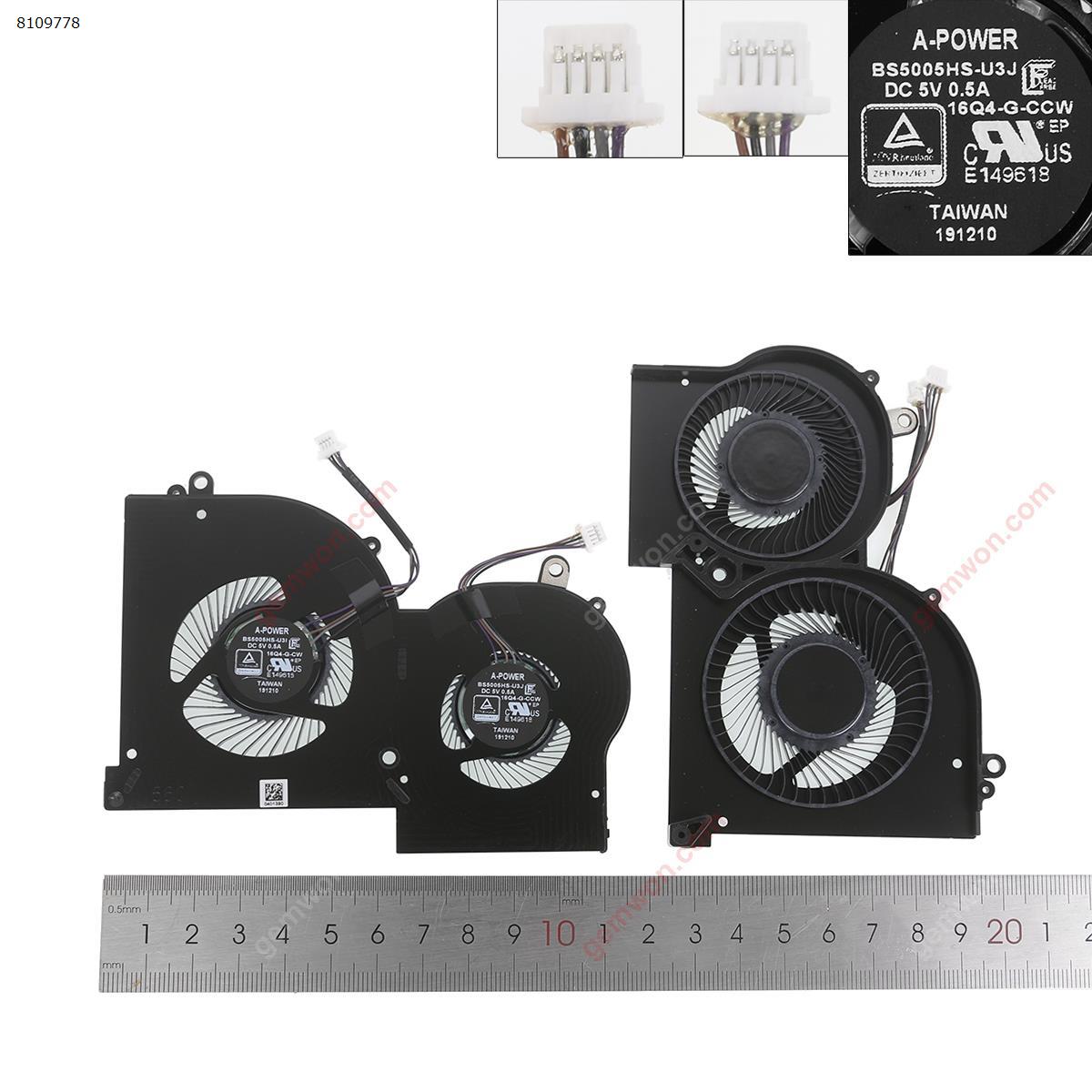 Picture of New Replacement CPU Cooling Fan For MSI GS65 GS65VR MS-16Q2 (Version 2 limited edition Laptop，For GPU fan,Original) BS5005HS-U3N 16Q2-GPU-CW Layout