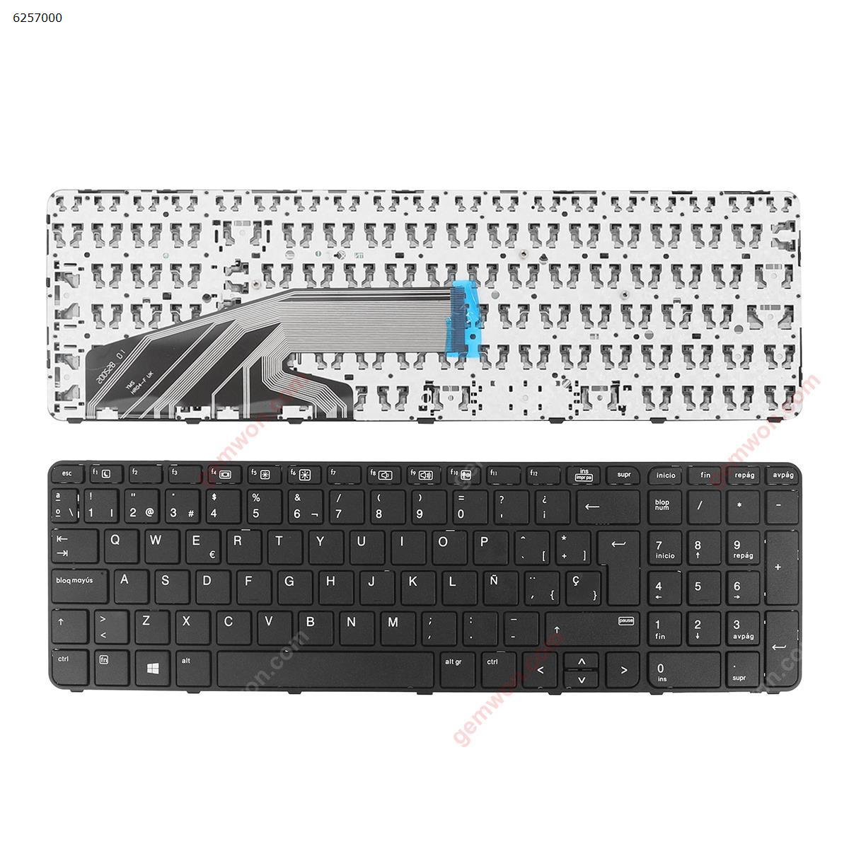 Picture of New Replacement Laptop Keyboard For HP Probook 650 G2 655 G2 BLACK Frame BLACK (Win8) SP Layout