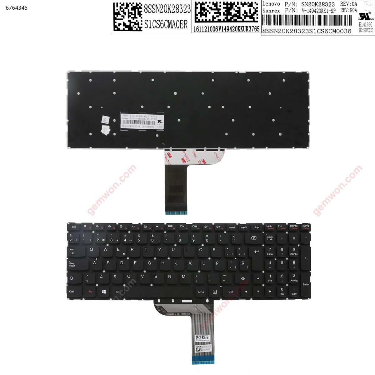 Picture of Laptop Spanish keyboard forNew Replacement Keyboard Laptop For Lenovo Ideapad   700-15isk  yoga  500-15  BLACK win8 (Without FRAME) SP Layout